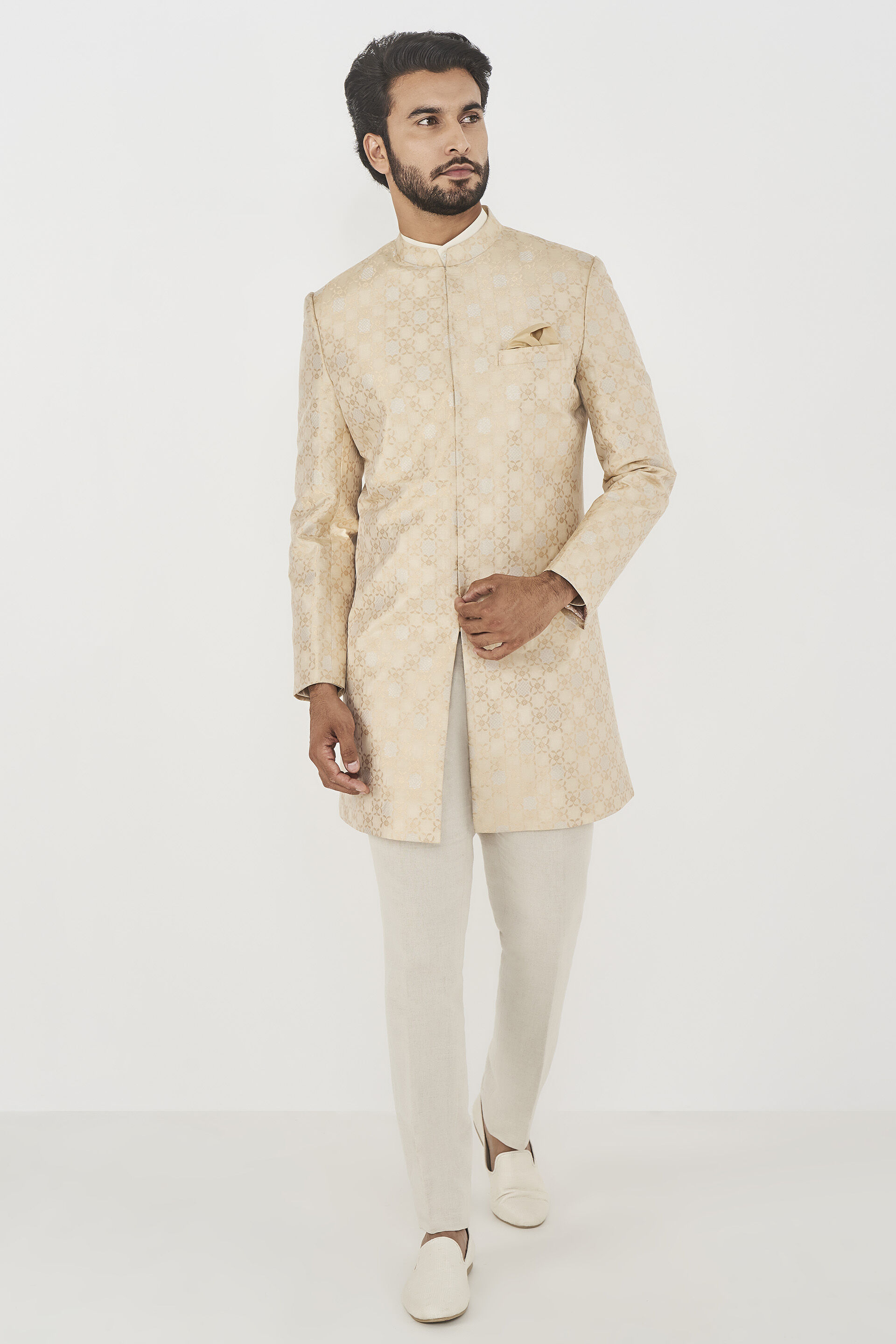 Agharr Sherwani - Gold