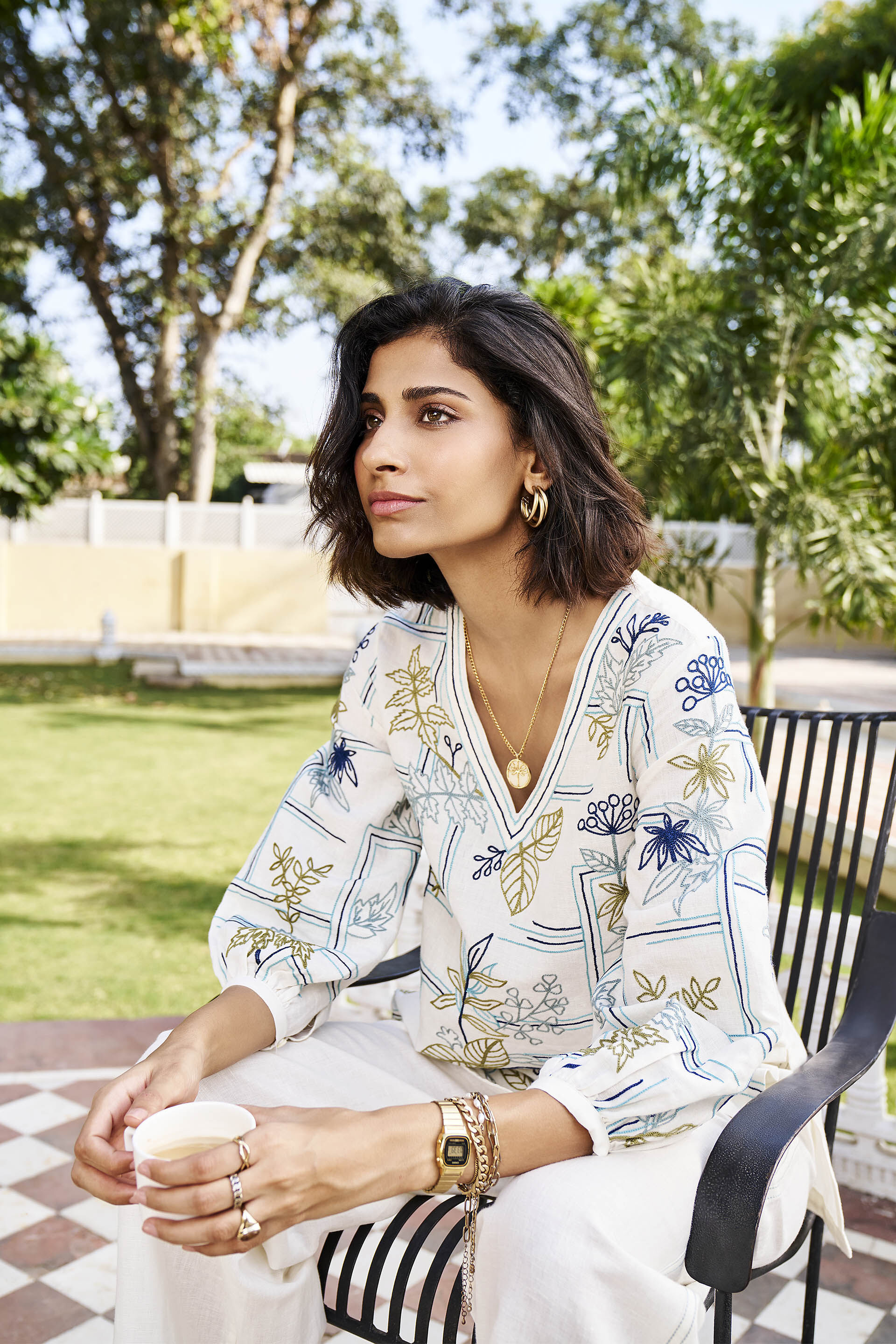 Orchard SEWA Hand-embroidered Coord - White, White, image 4