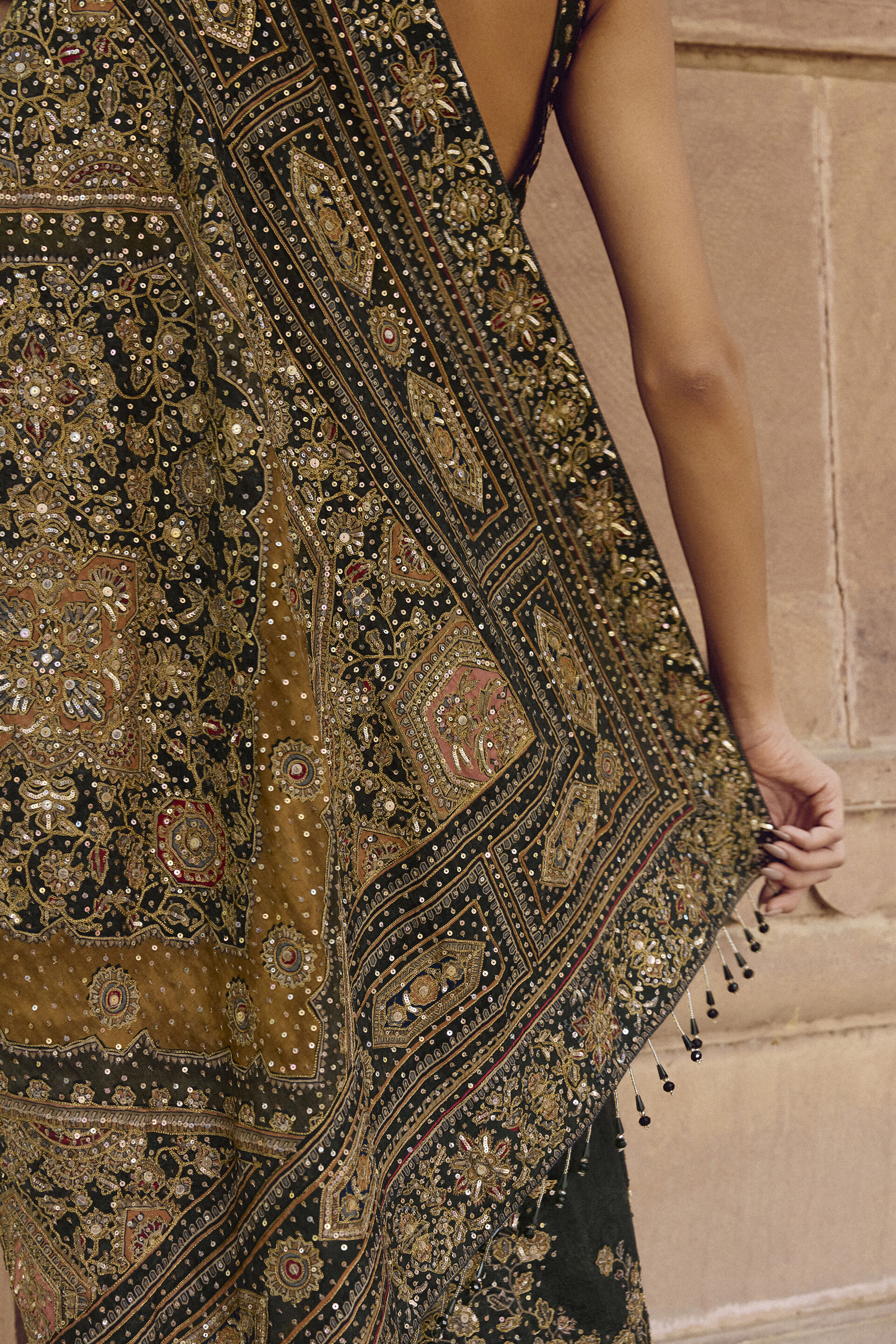 Rishama Silk Saree - Green, Green, image 7