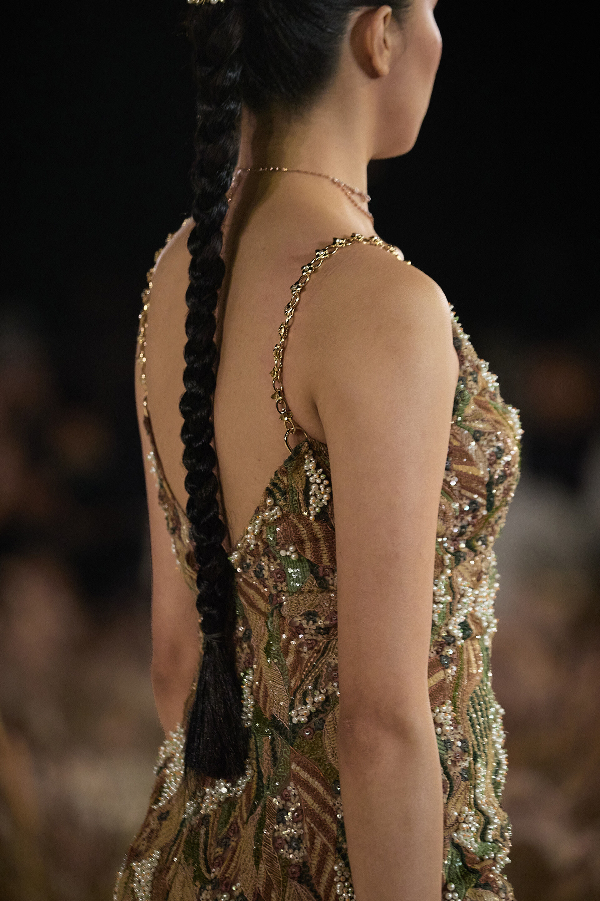 Thalora Embroidered Dress - Brown