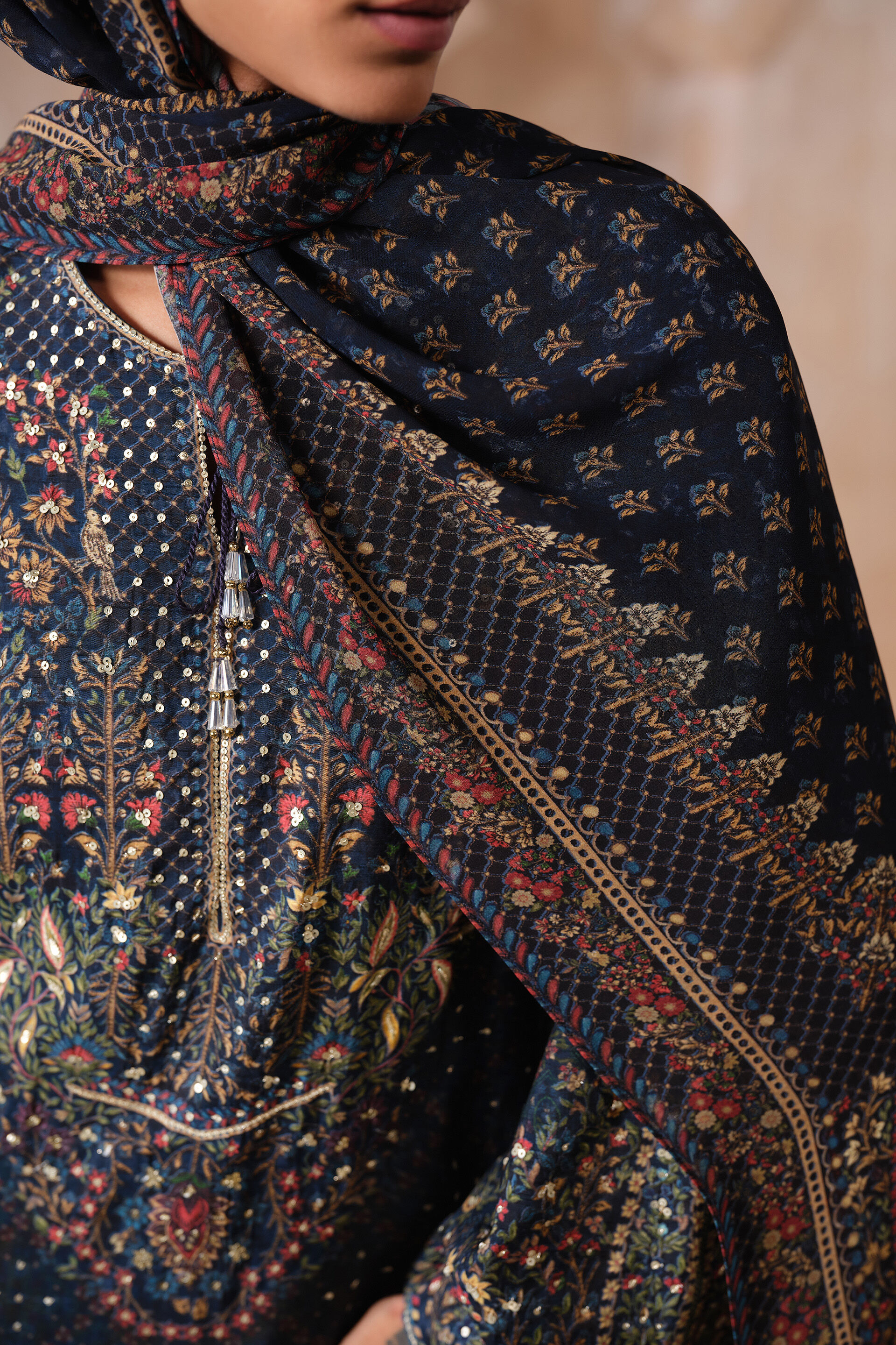 Sarisha Stole - Blue