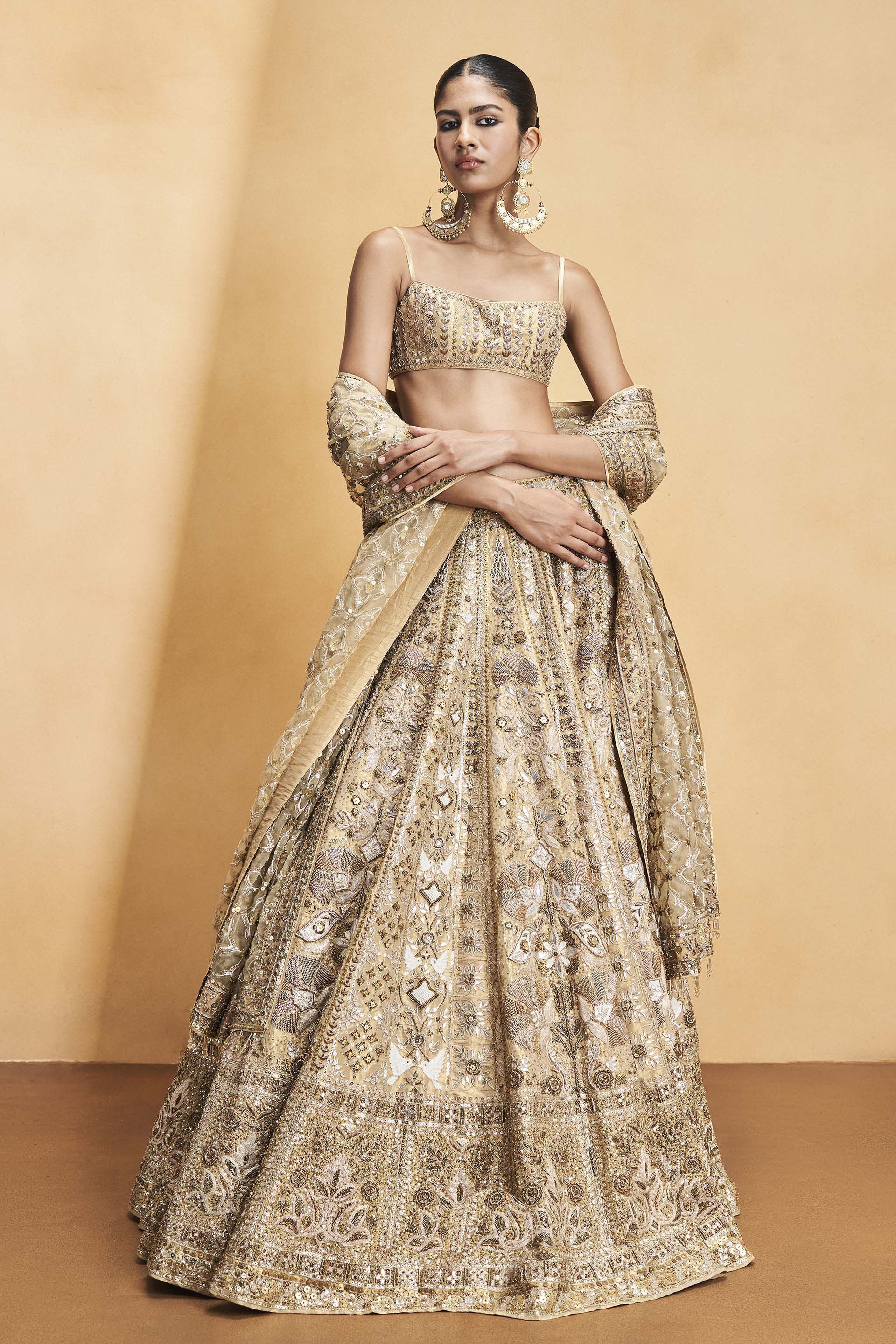 Gold lehenga online outlet
