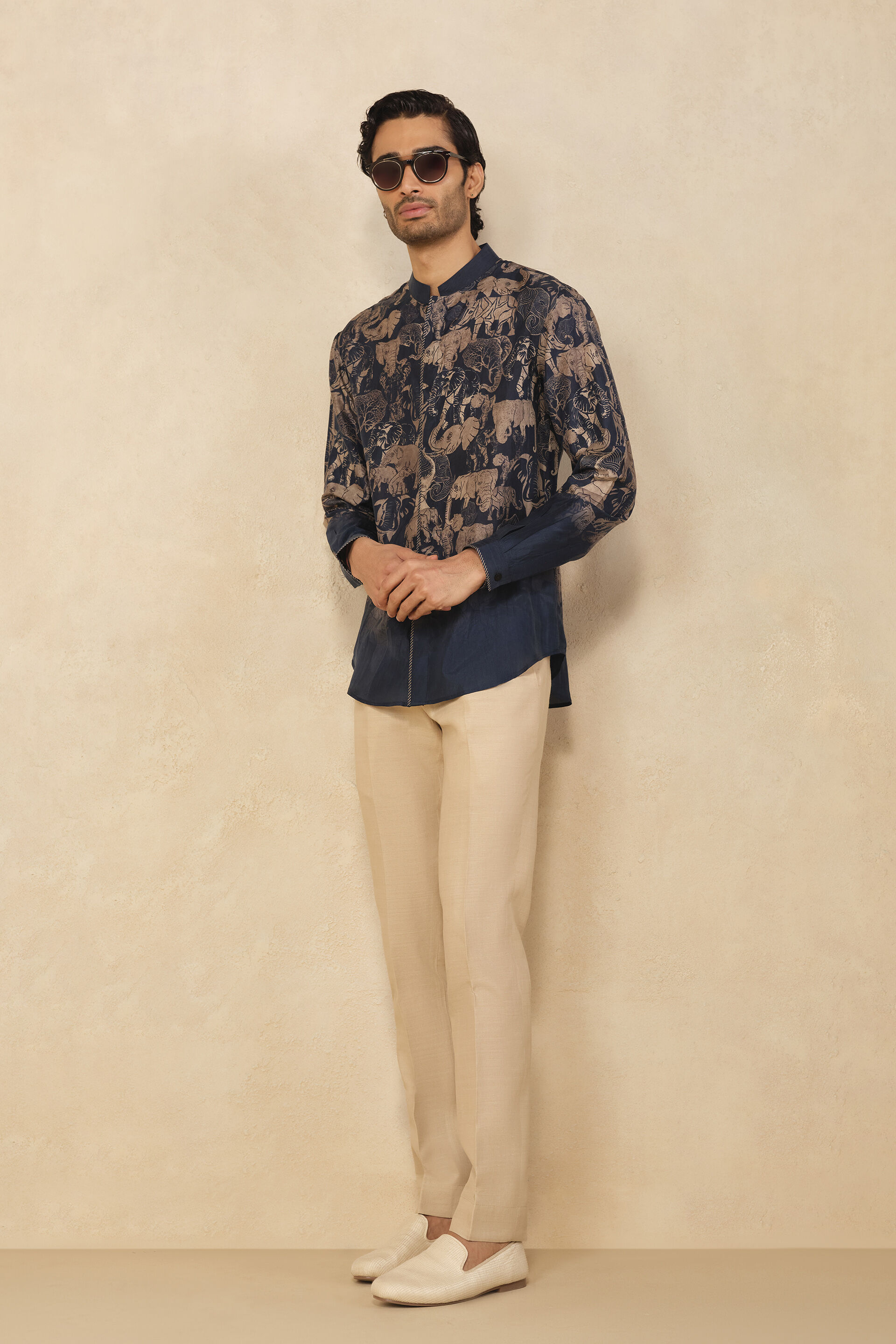 Zyad Silk Shirt - Blue