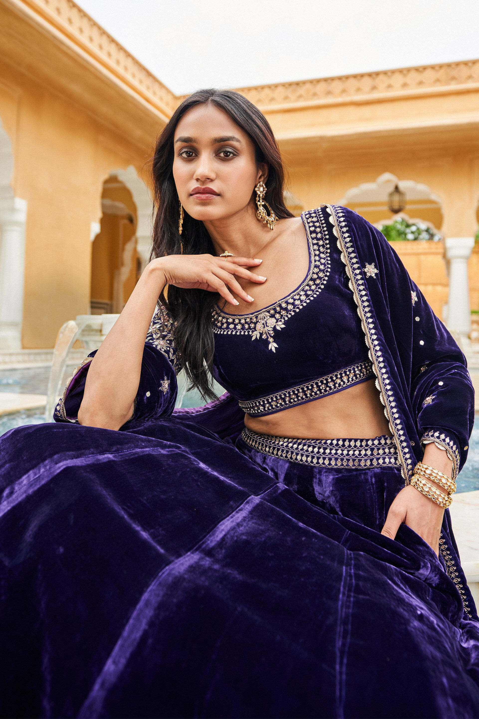 Fauzia Lehenga -Purple, Purple, image 4