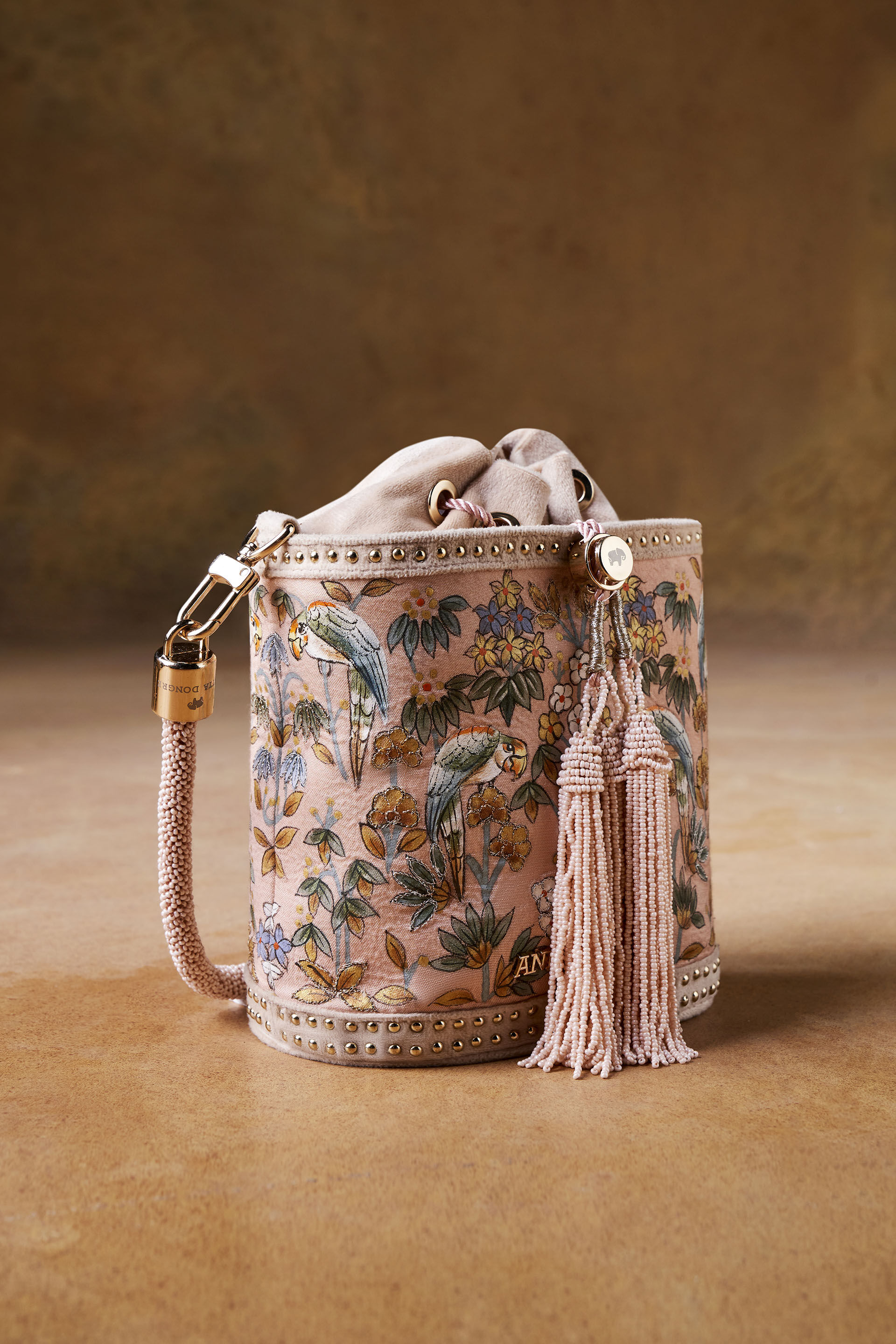 Buy Pichhwai Bucket Bag Flamingo Pink from Anita Dongre Online