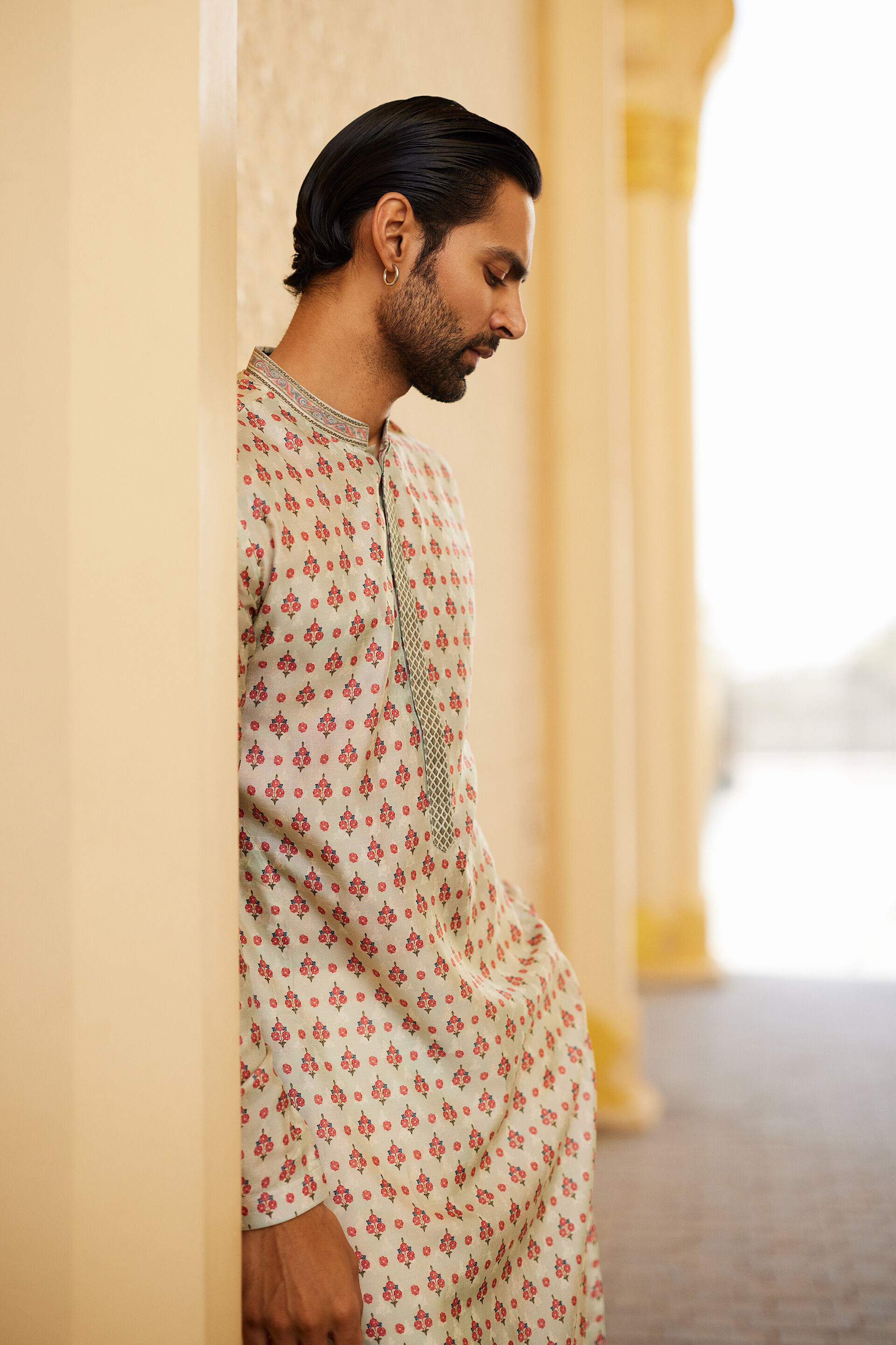 Arit Silk Kurta - Sage, Sage, image 3