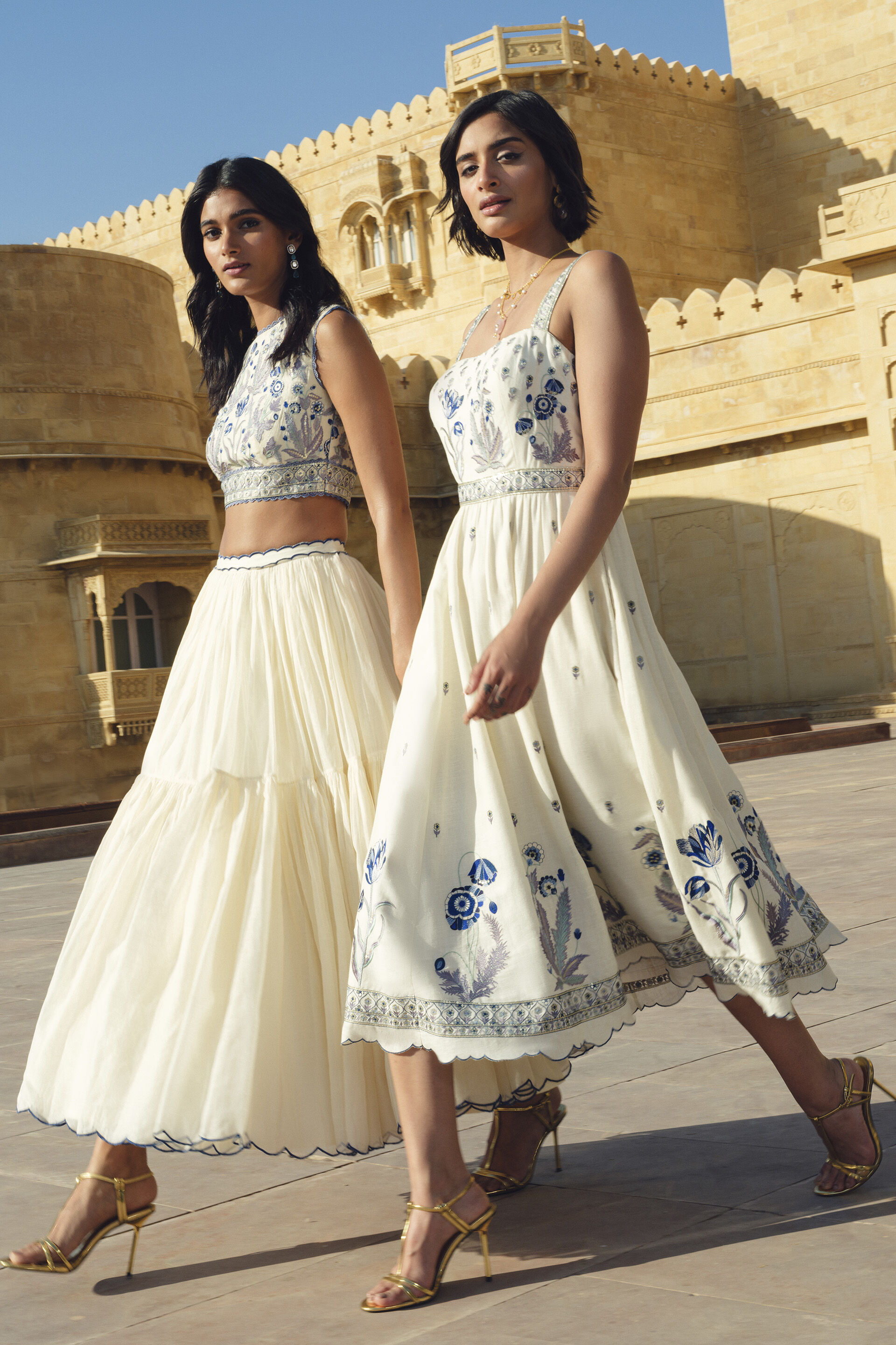 Emalia Embroidered Linen Dress - Natural, Natural, image 6