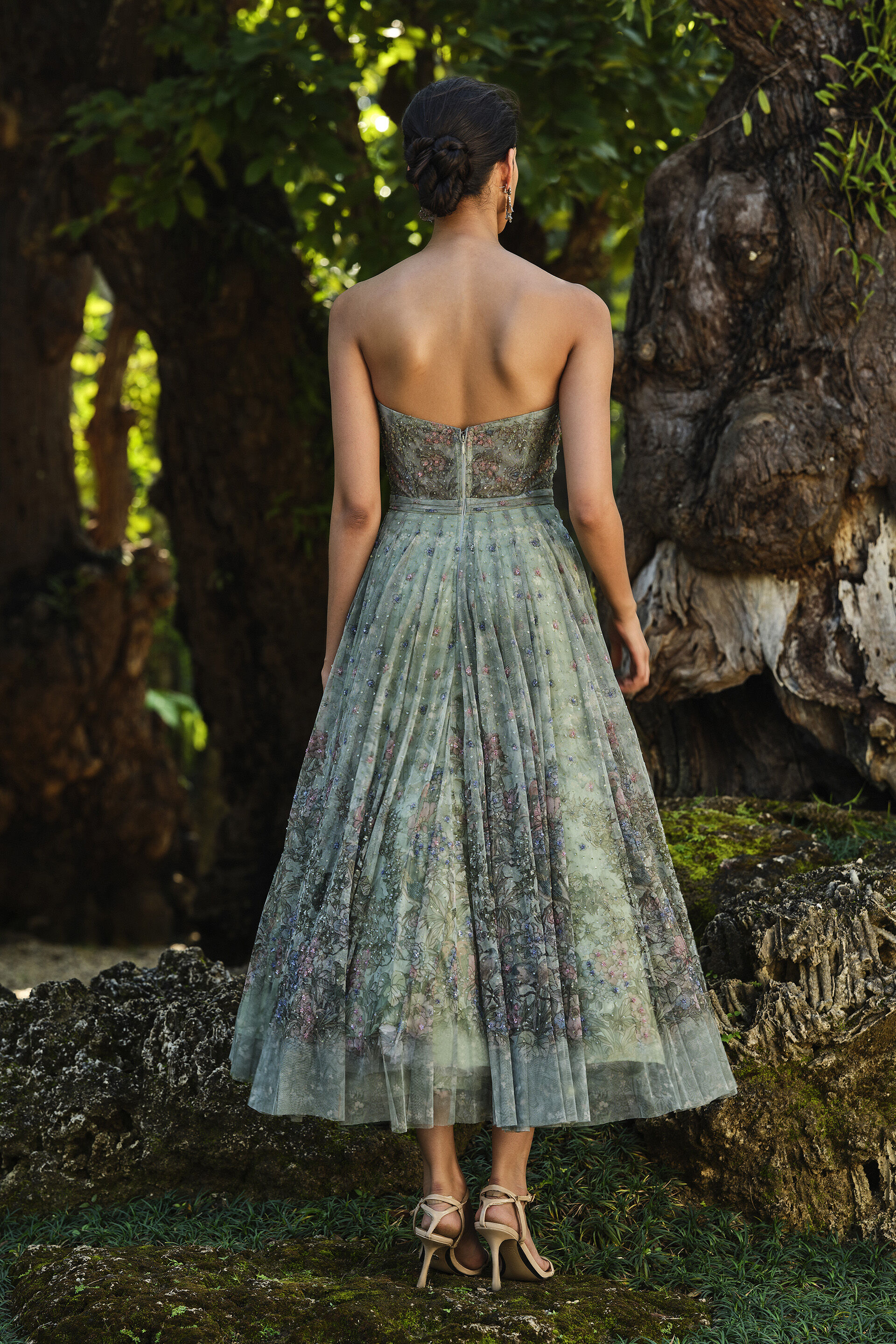 Aylsa Embroidered Dress - Sage, Sage, image 2
