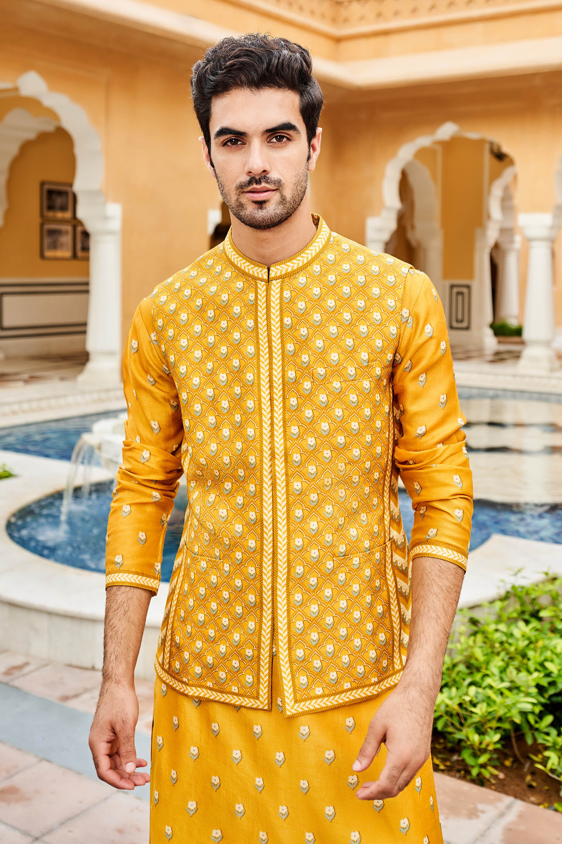 Inan Nehru Jacket - Mustard, Mustard, image 4