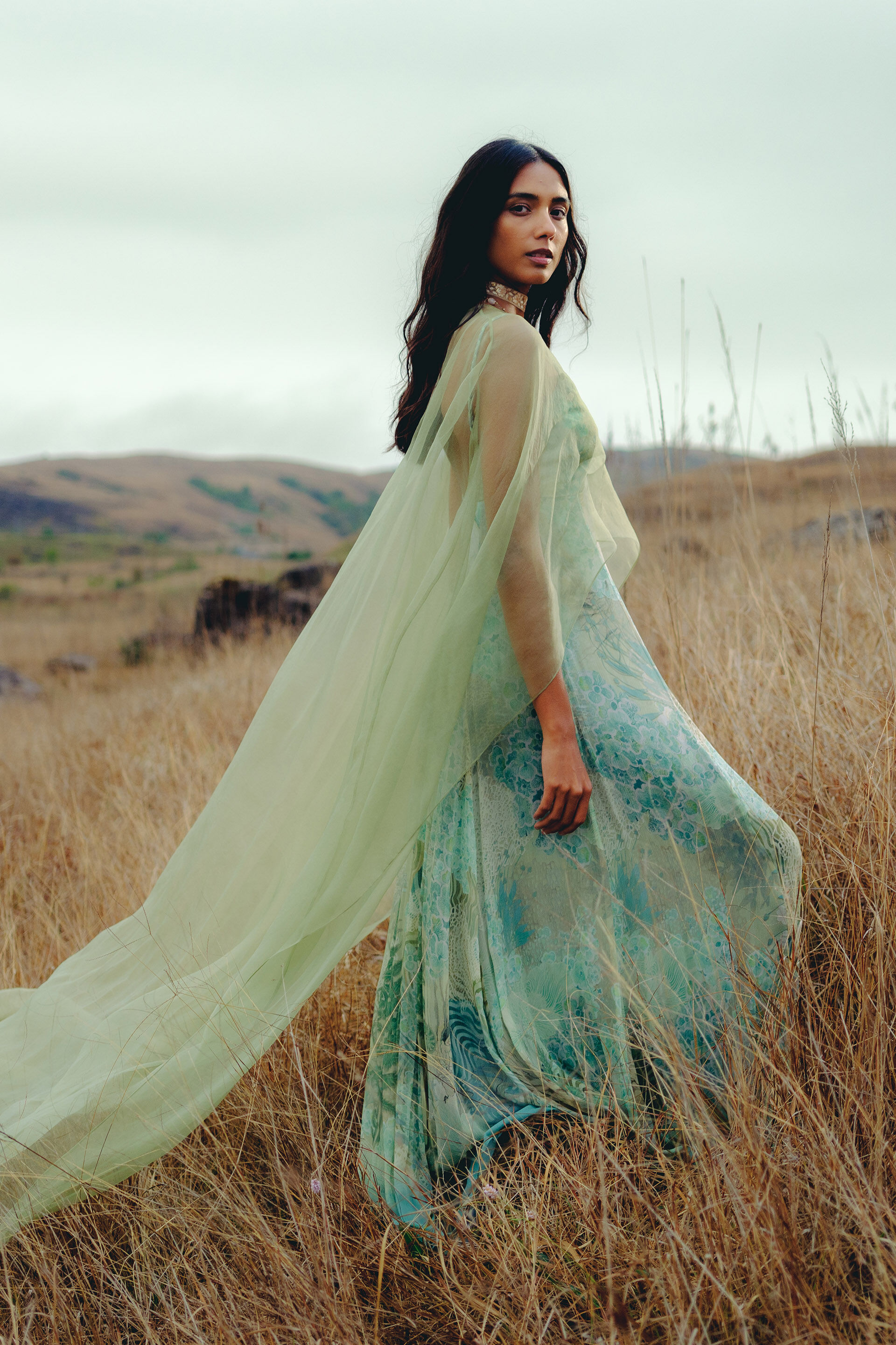 Kiko Bemberg Gown - Sage, Sage, image 2