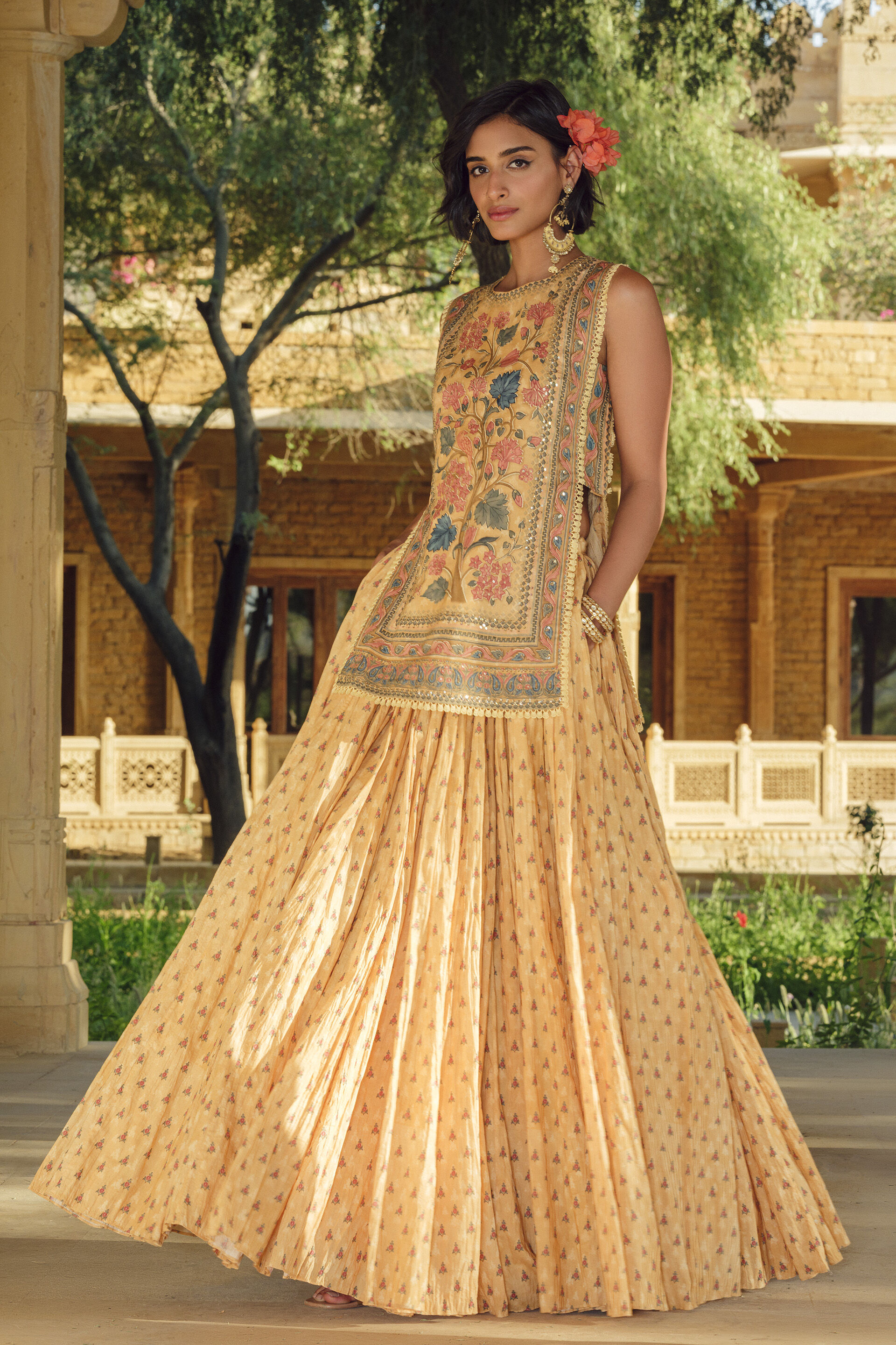 Azza Skirt Set - Yellow