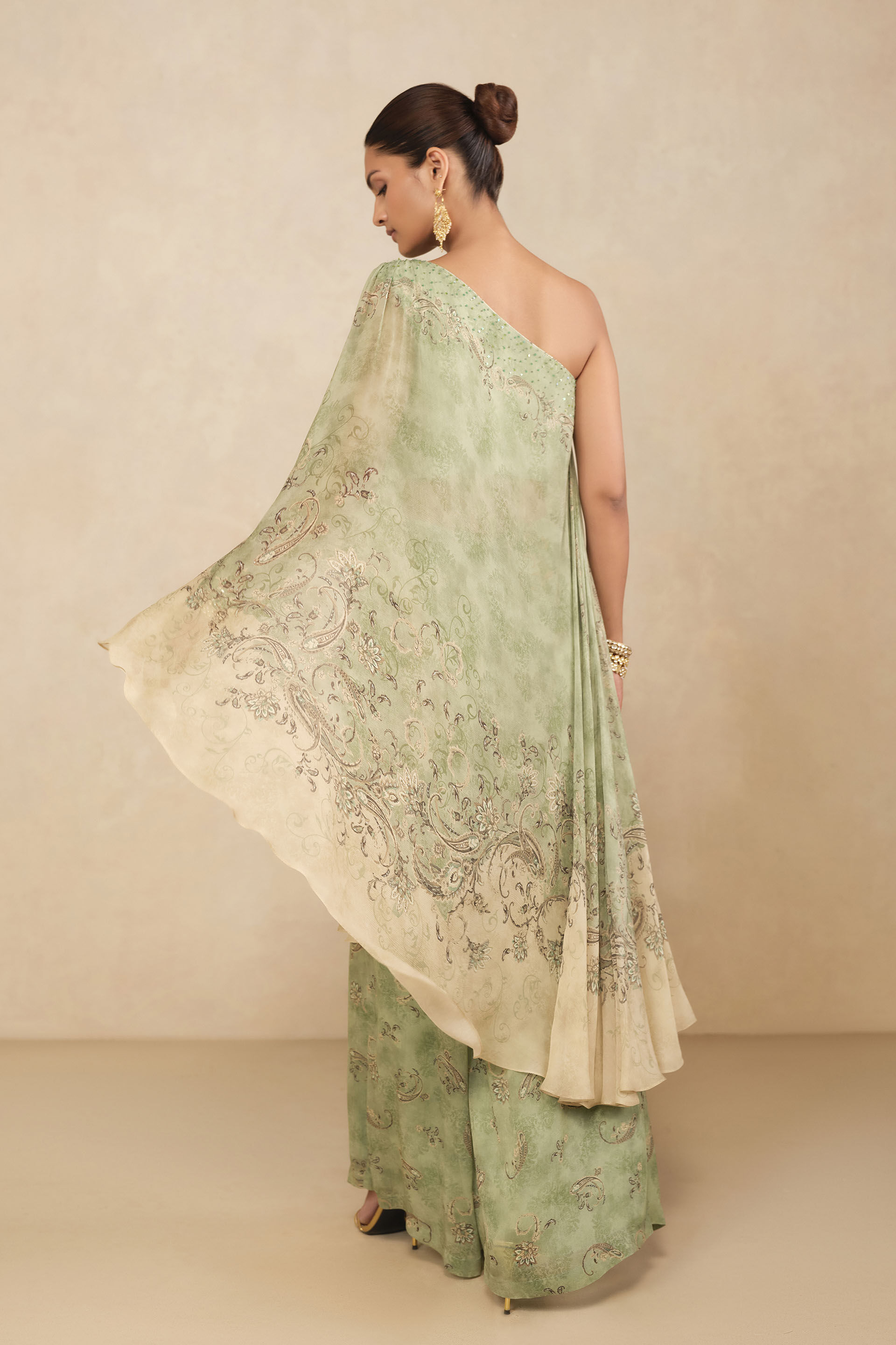 Riham Palazzo Set - Sage