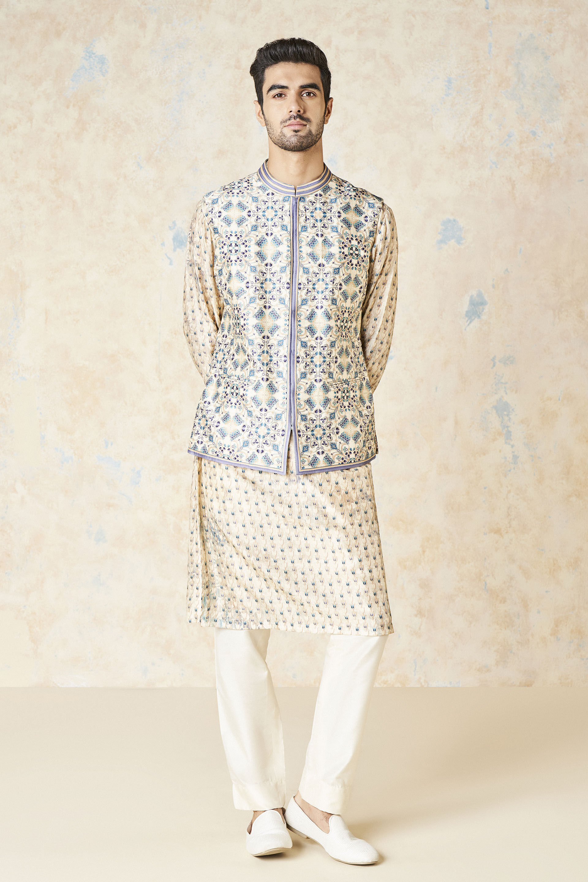 Evyavan Nehru Jacket - Sand, Sand, image 1