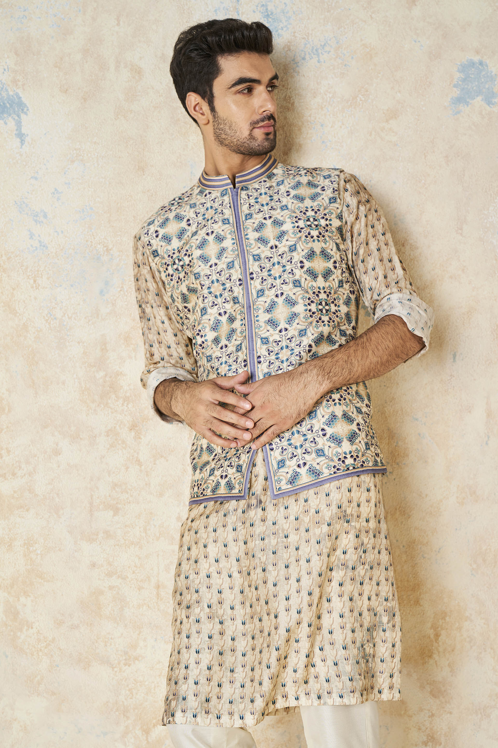 Evyavan Nehru Jacket - Sand, Sand, image 6