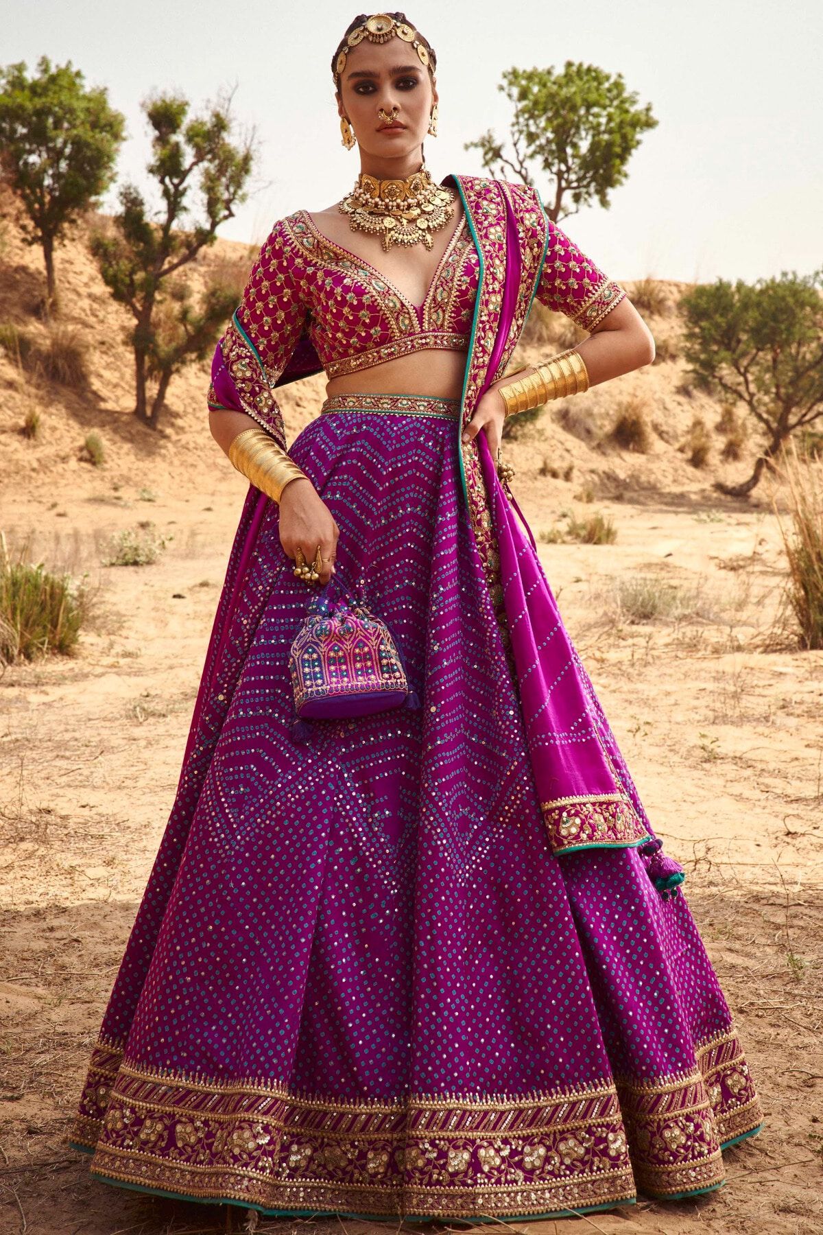Bandhani chaniya choli for wedding hot sale