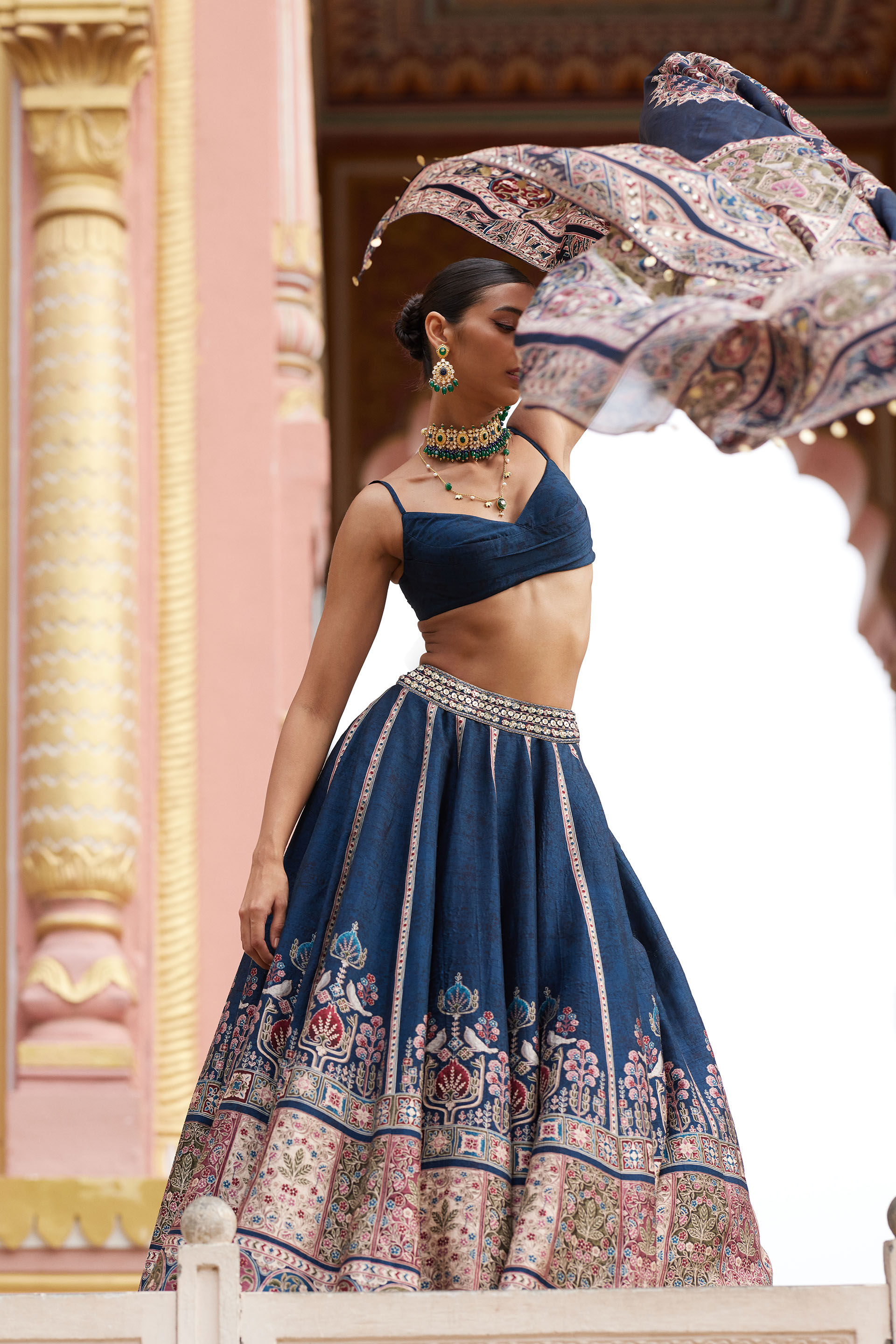Azka Lehenga Blue
