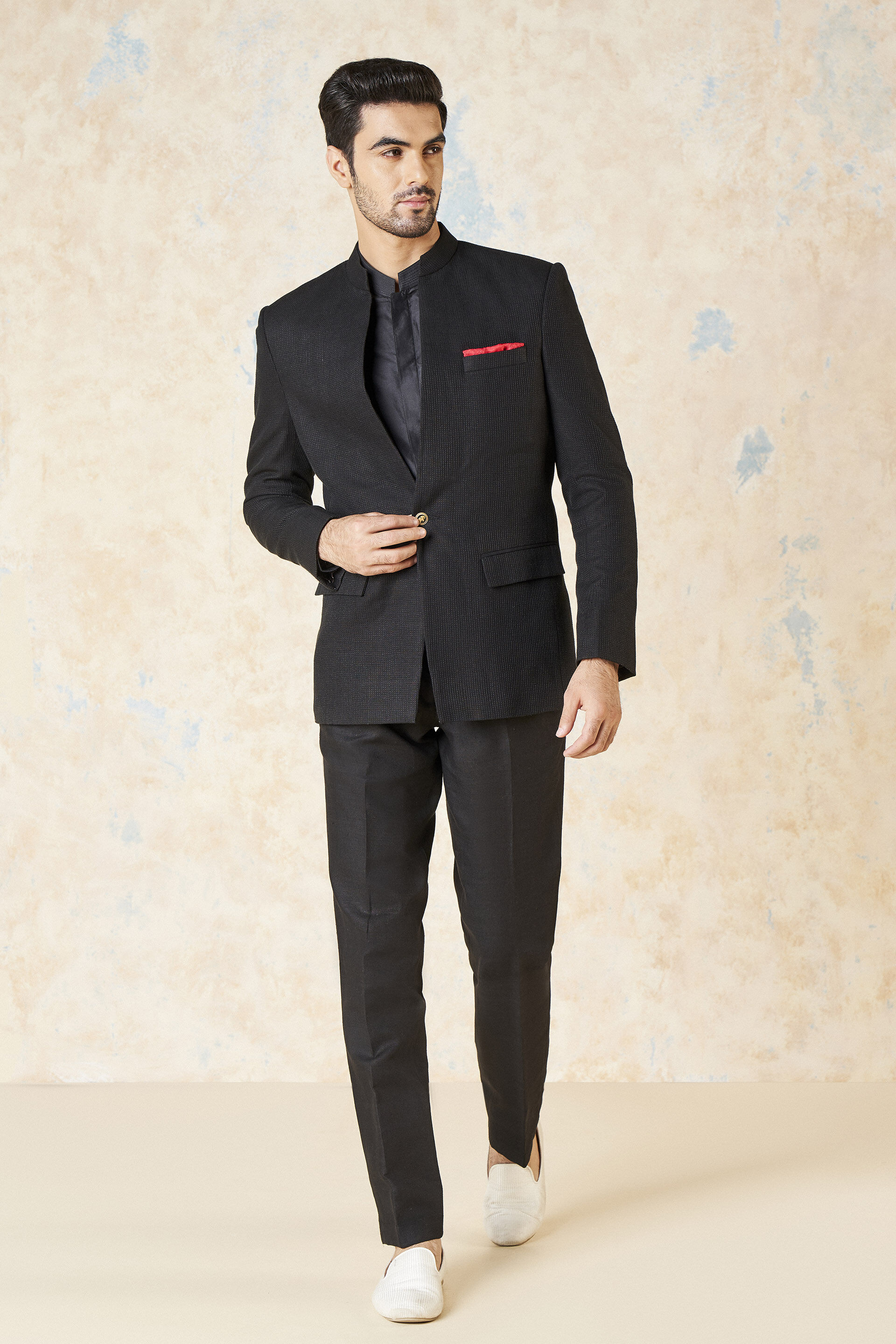 Akshan Silk Jacket - Black, Black, image 1