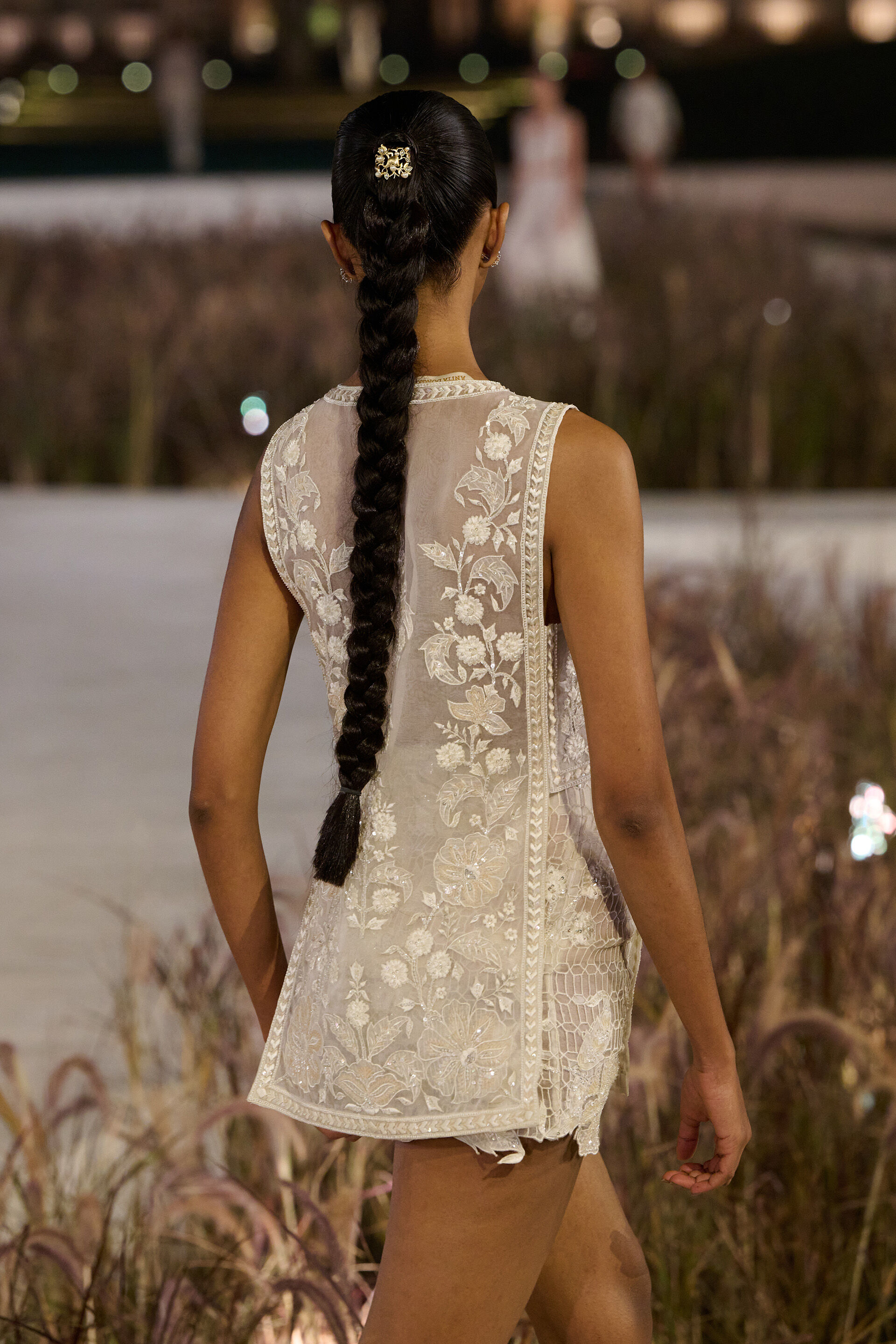 Siofra Embroidered Applique Skirt Set - Ivory, Ivory, image 2