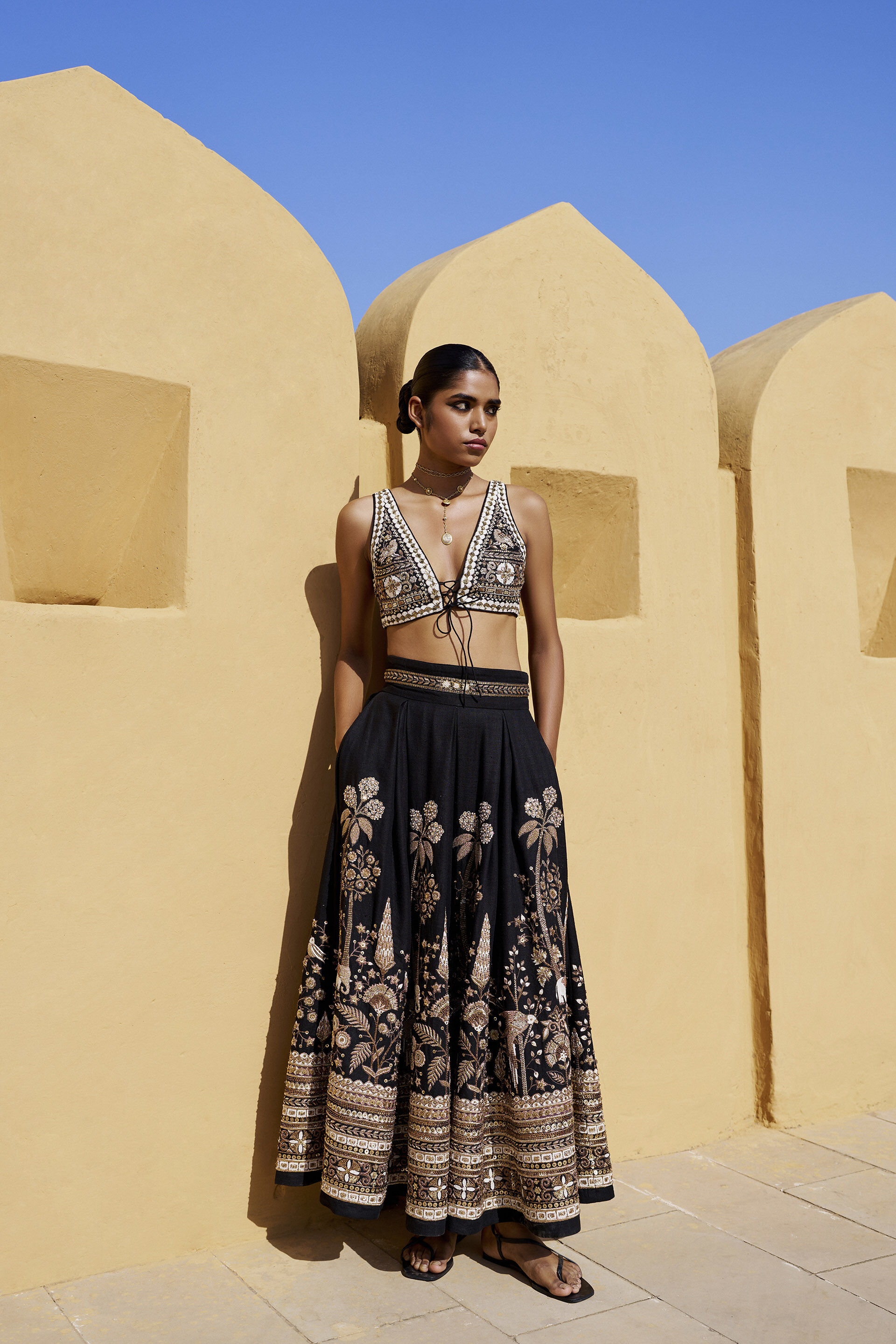Silk hotsell skirt set