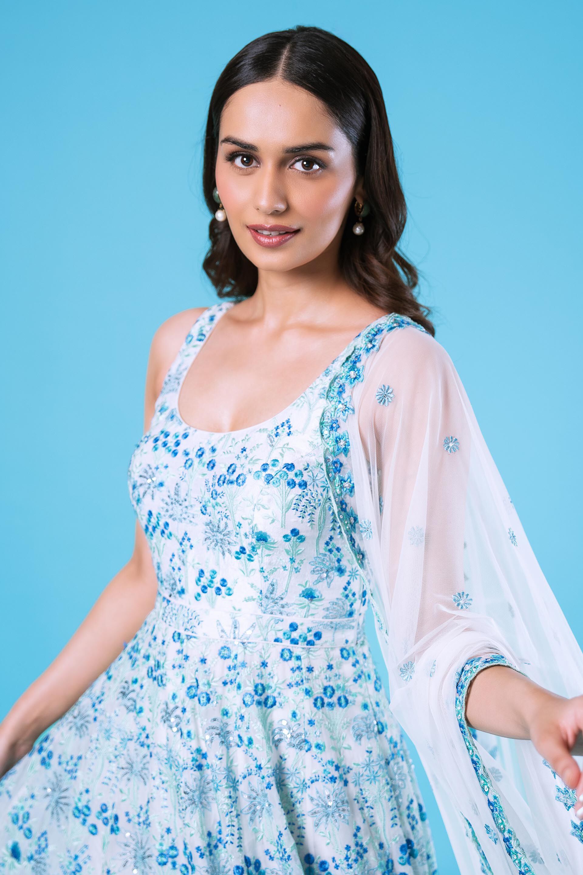 Periwinkle Suit Set- White, , image 3