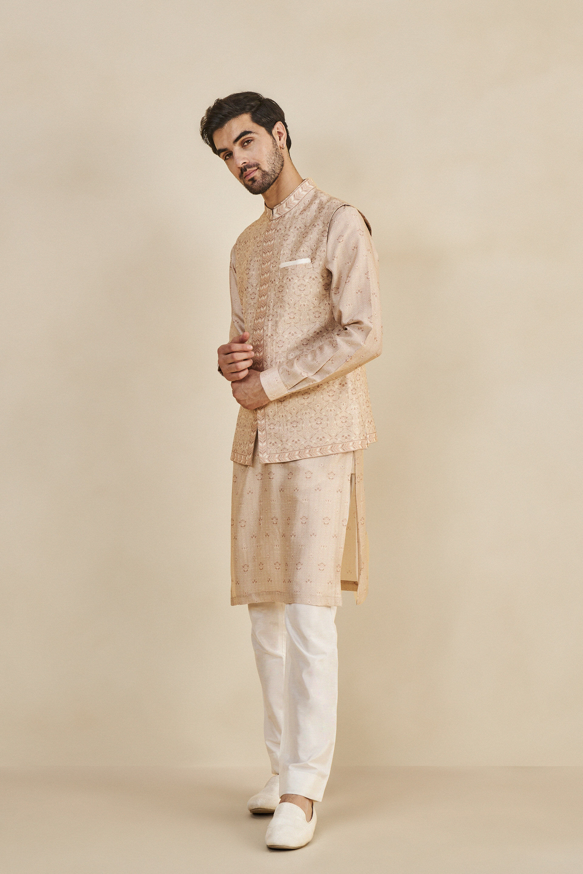 Favian Nehru Jacket - Salmon, Salmon, image 2
