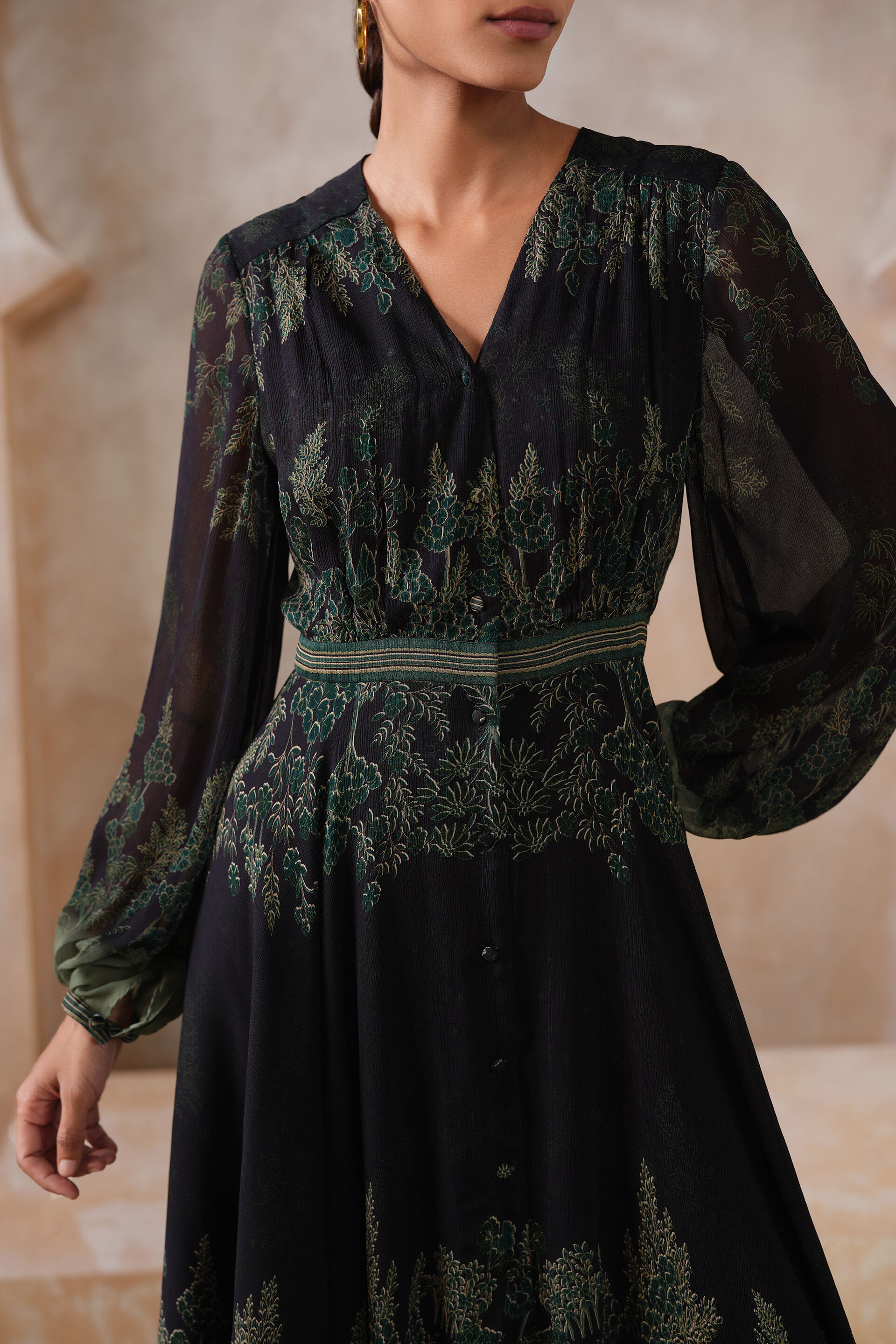 Chrysanthe Dress - Black, Black, image 5