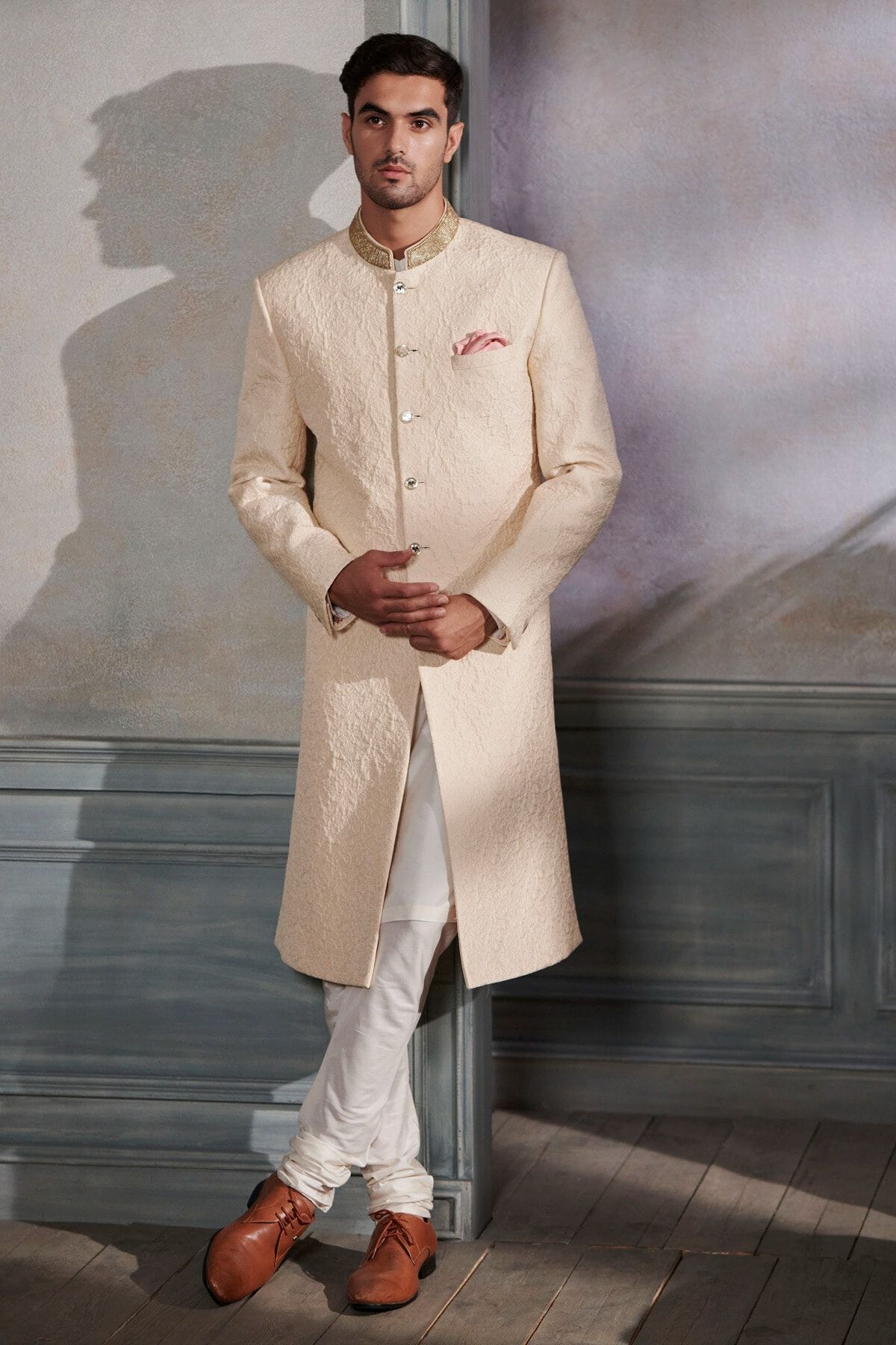 1 - Paksha Sherwani &ndash; Ivory, image 1