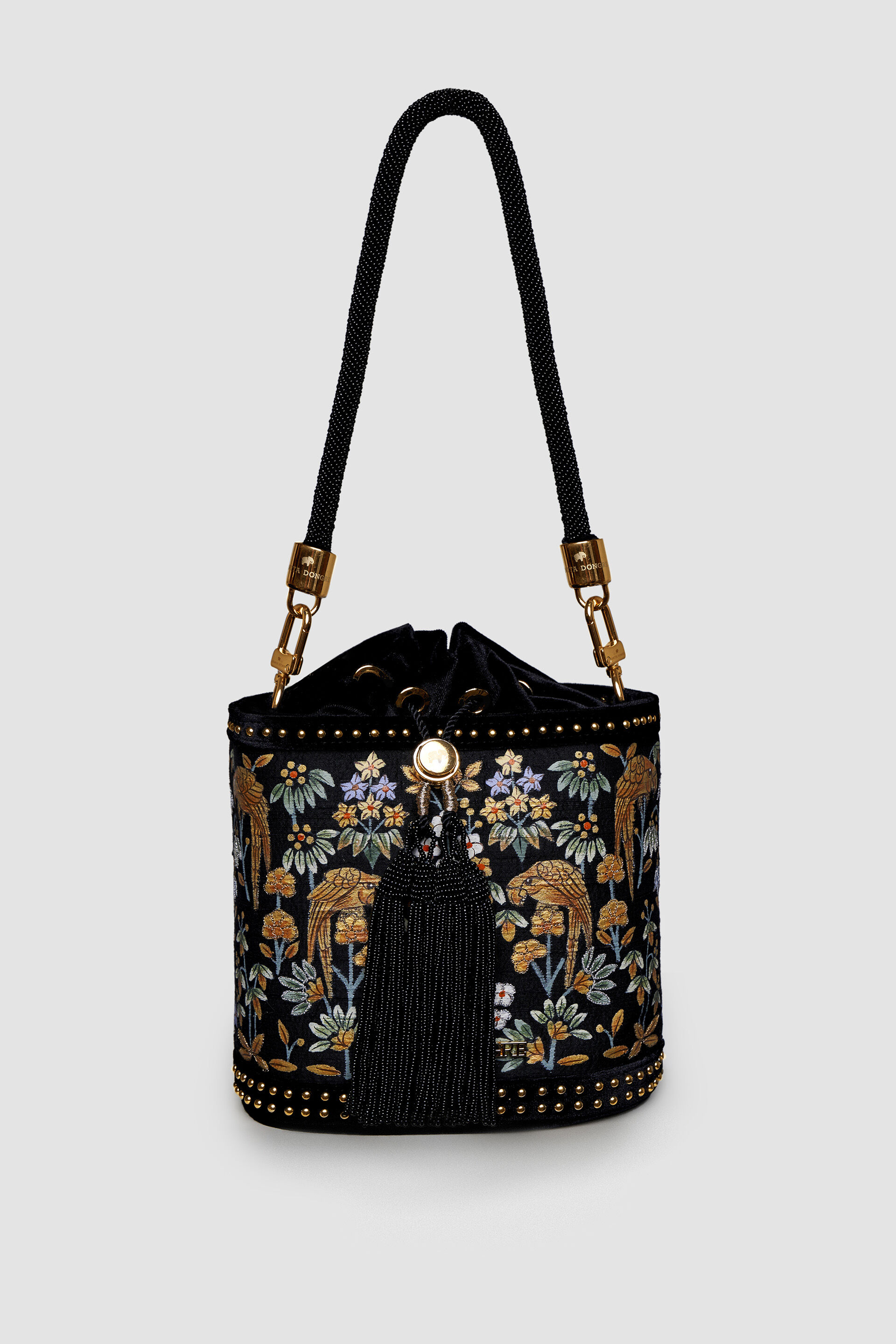 Buy Pichhwai Bucket Bag Nightingale Black from Anita Dongre Online