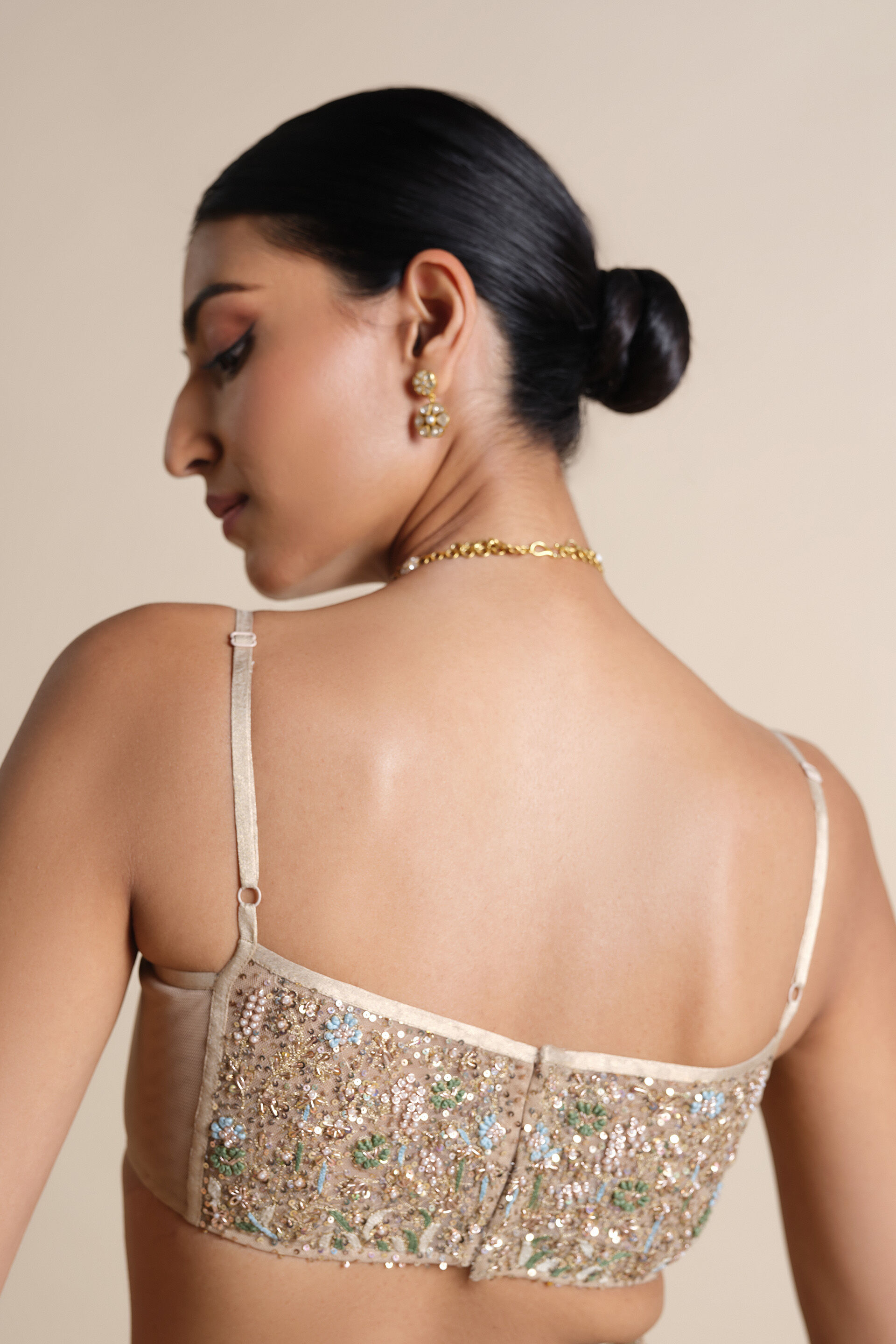 Niamh Embroidered Choli - Gold, Gold, image 2