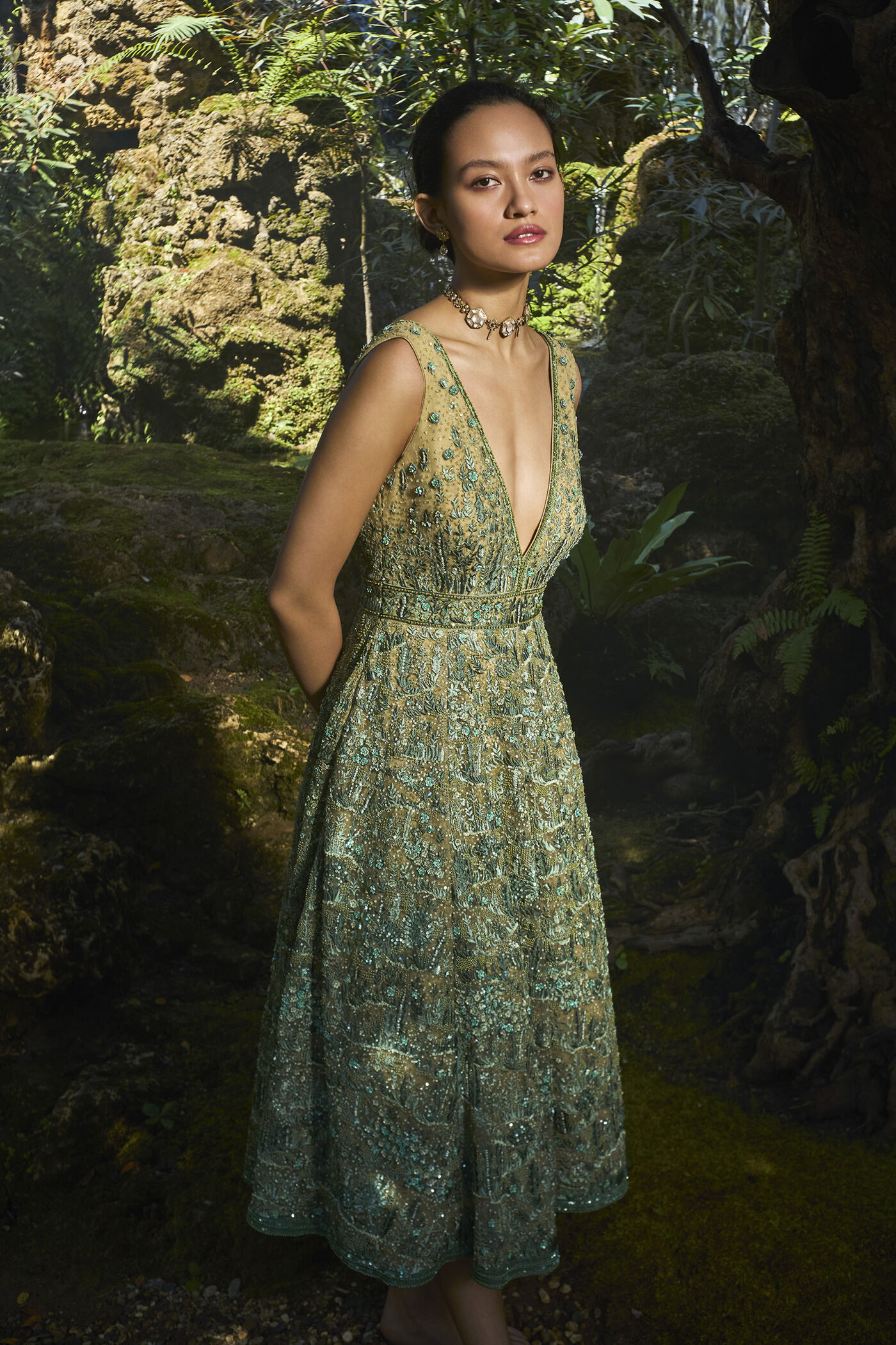 Grassland Embroidered Dress - Green Grassland Embroidered Dress - Green