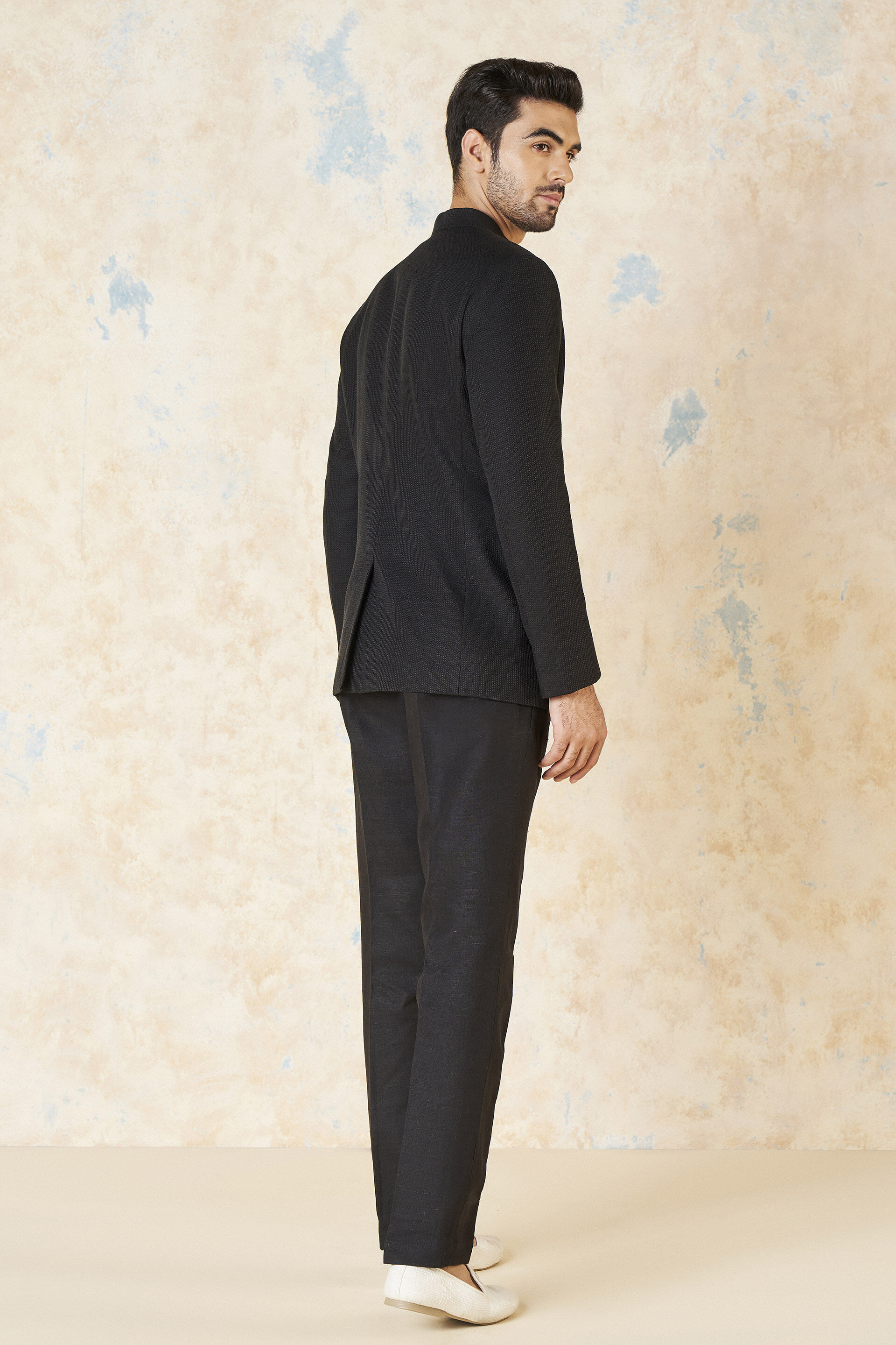 Akshan Silk Jacket - Black, Black, image 2