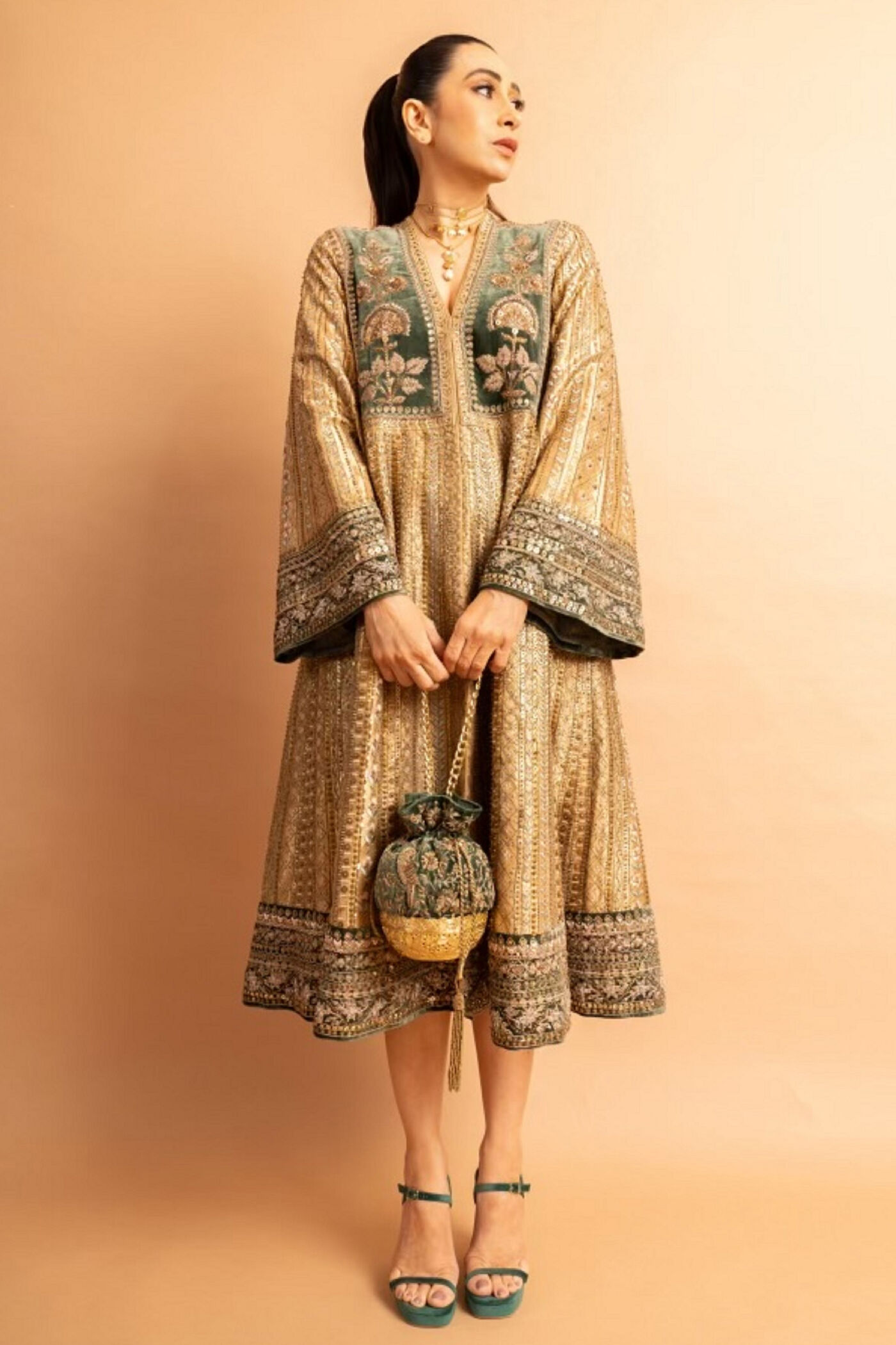 anita dongre designer dress for kashmir A multimedia expression of magnificent forests, featuring cord embroidery, ornate appliqu, handcrafted details. Venue: @lukshmivilaspalace Jewelry: @orrajewellery - - - - - - - - - - - - - - - - - - - - - - - - - - - - - - -
