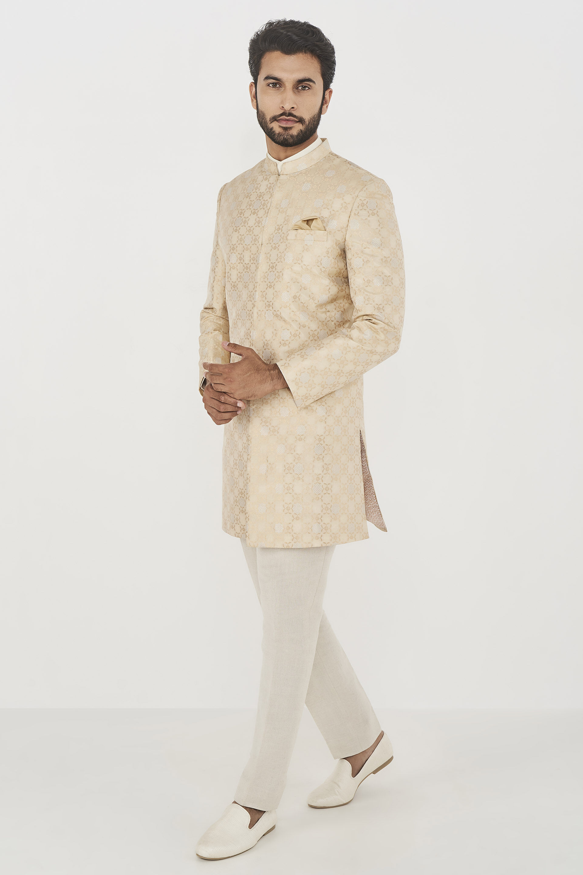 Agharr Sherwani - Gold