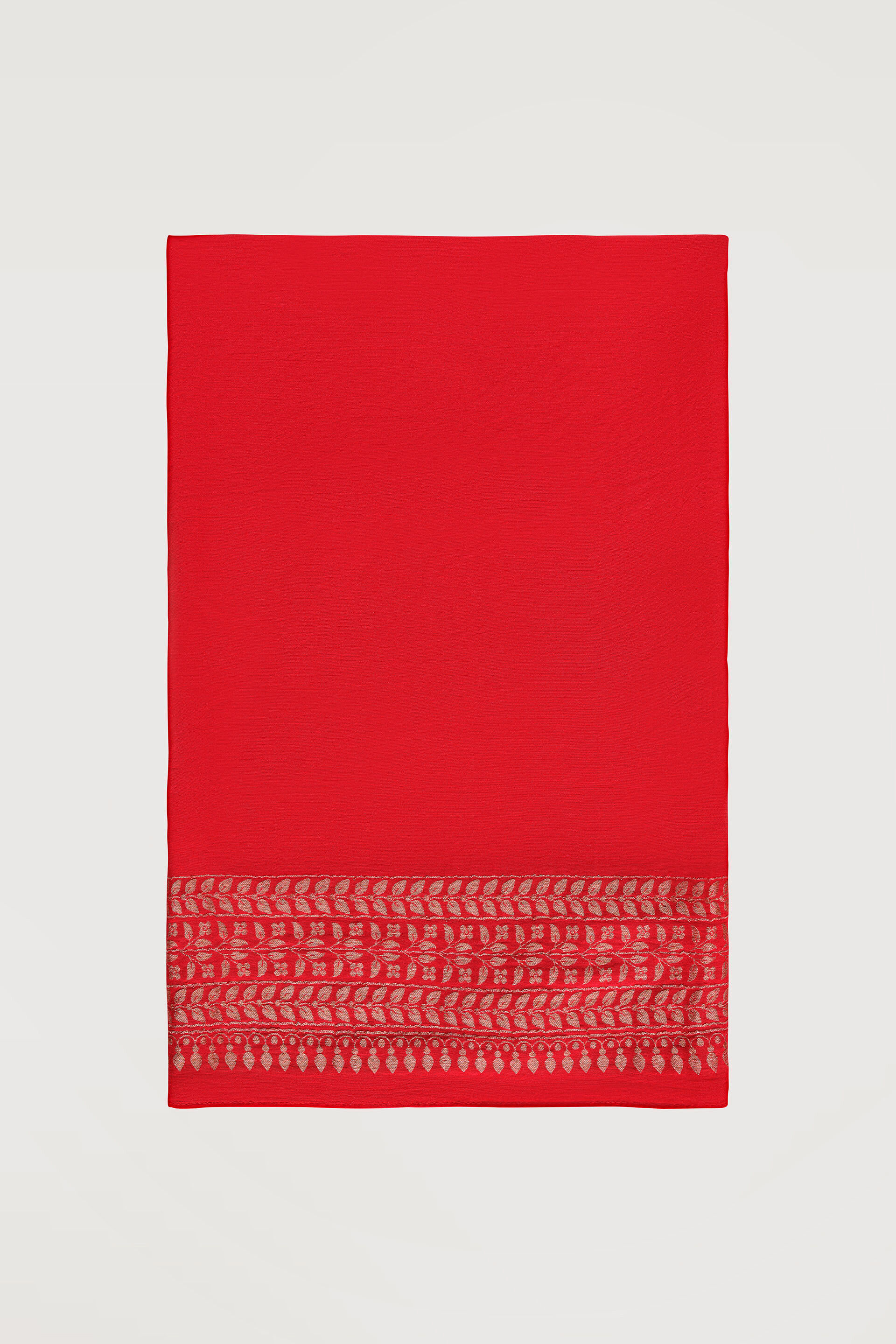 Ridah Benarasi Saree - Red, Red, image 5