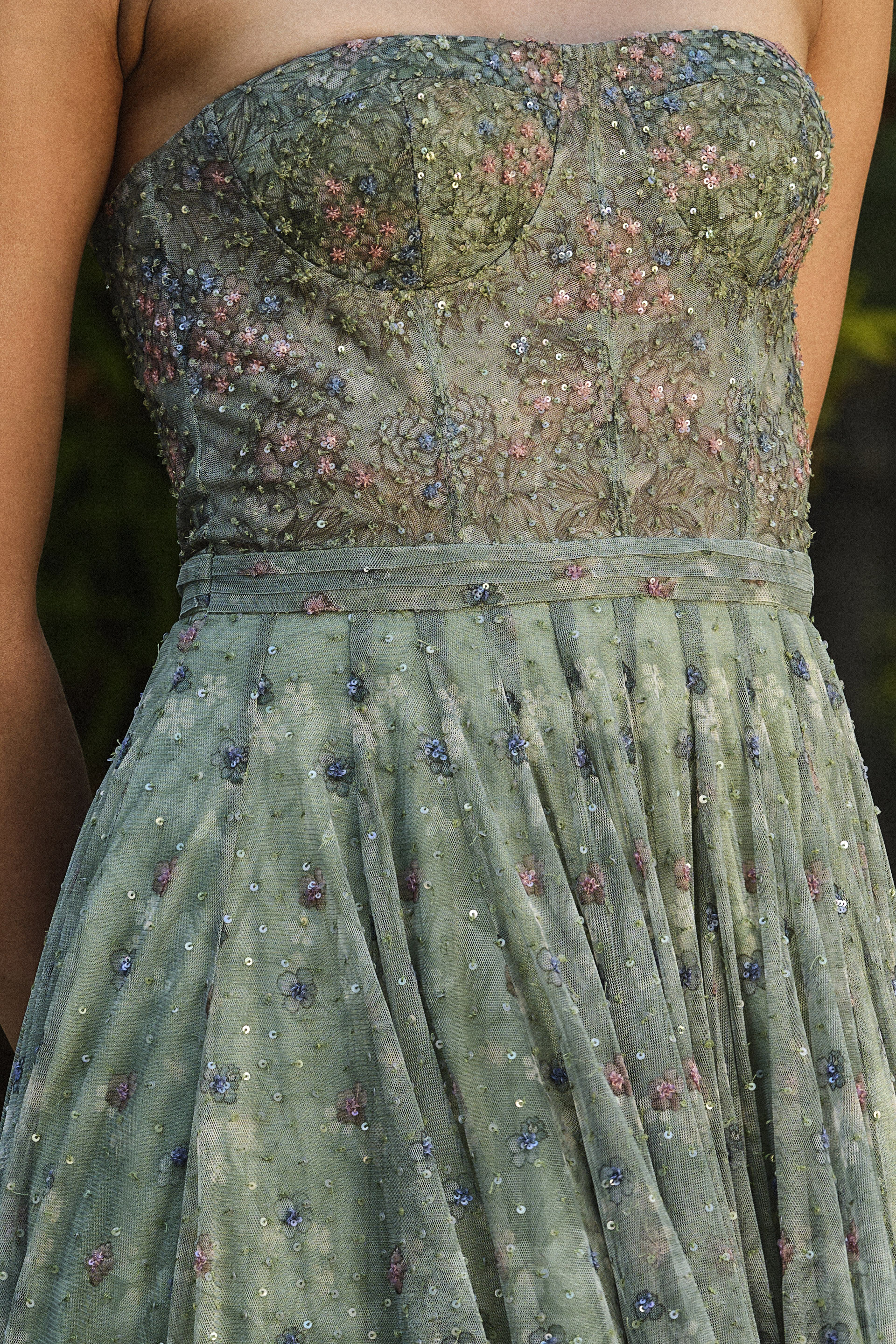 Aylsa Embroidered Dress - Sage, Sage, image 4