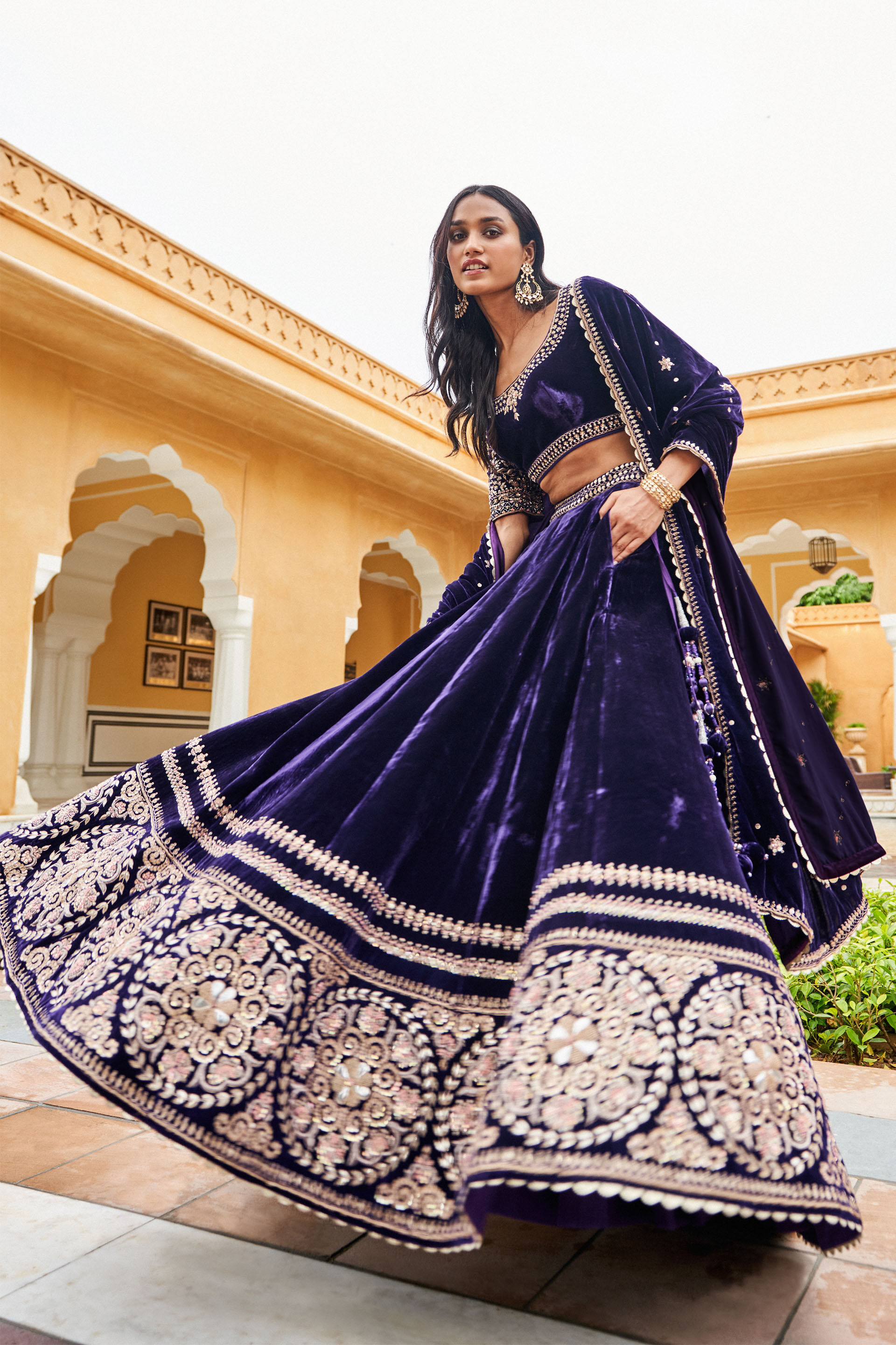 Fauzia Lehenga -Purple, Purple, image 3