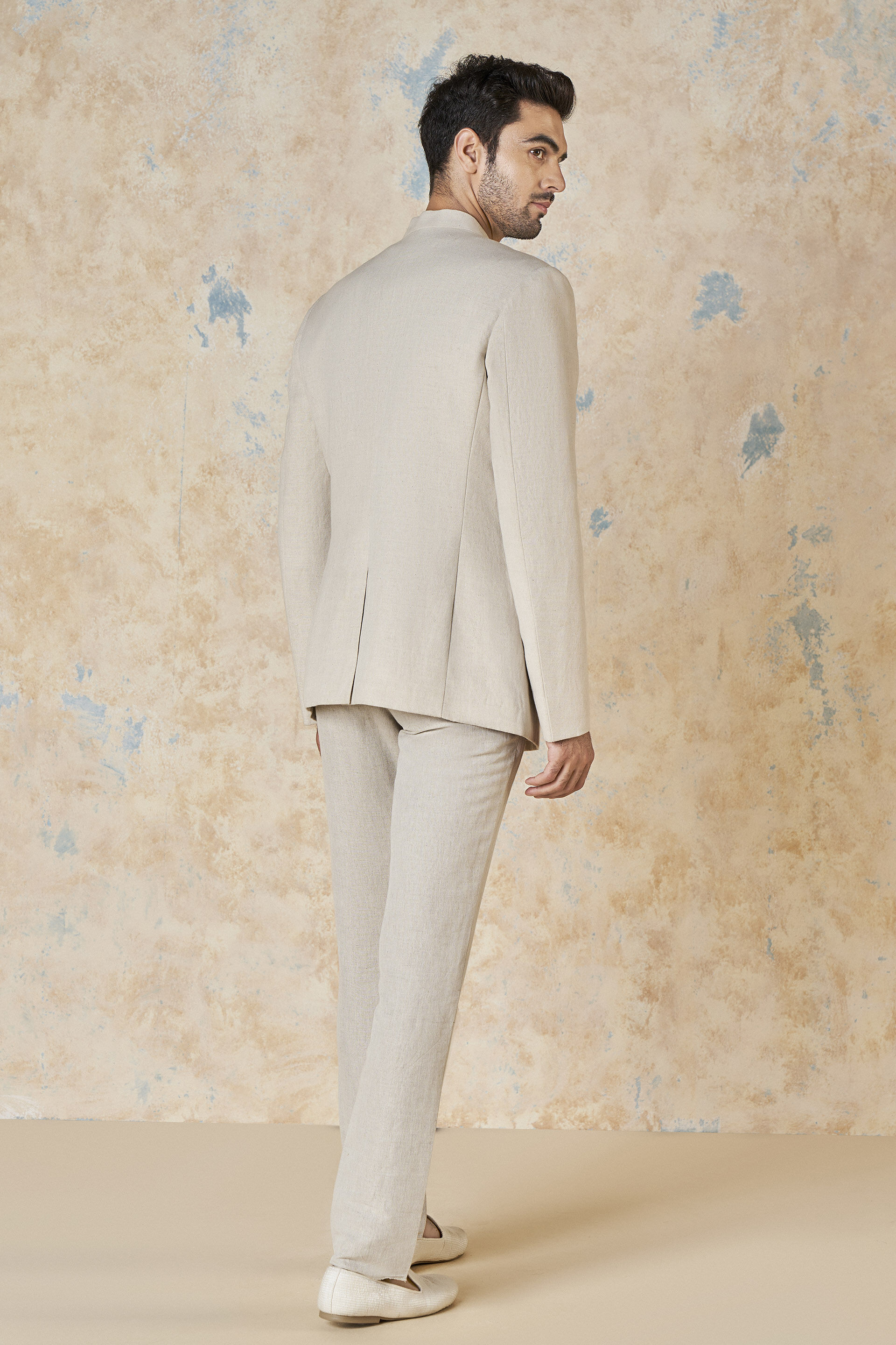 Arman Linen Bandhgala - Natural, Natural, image 2