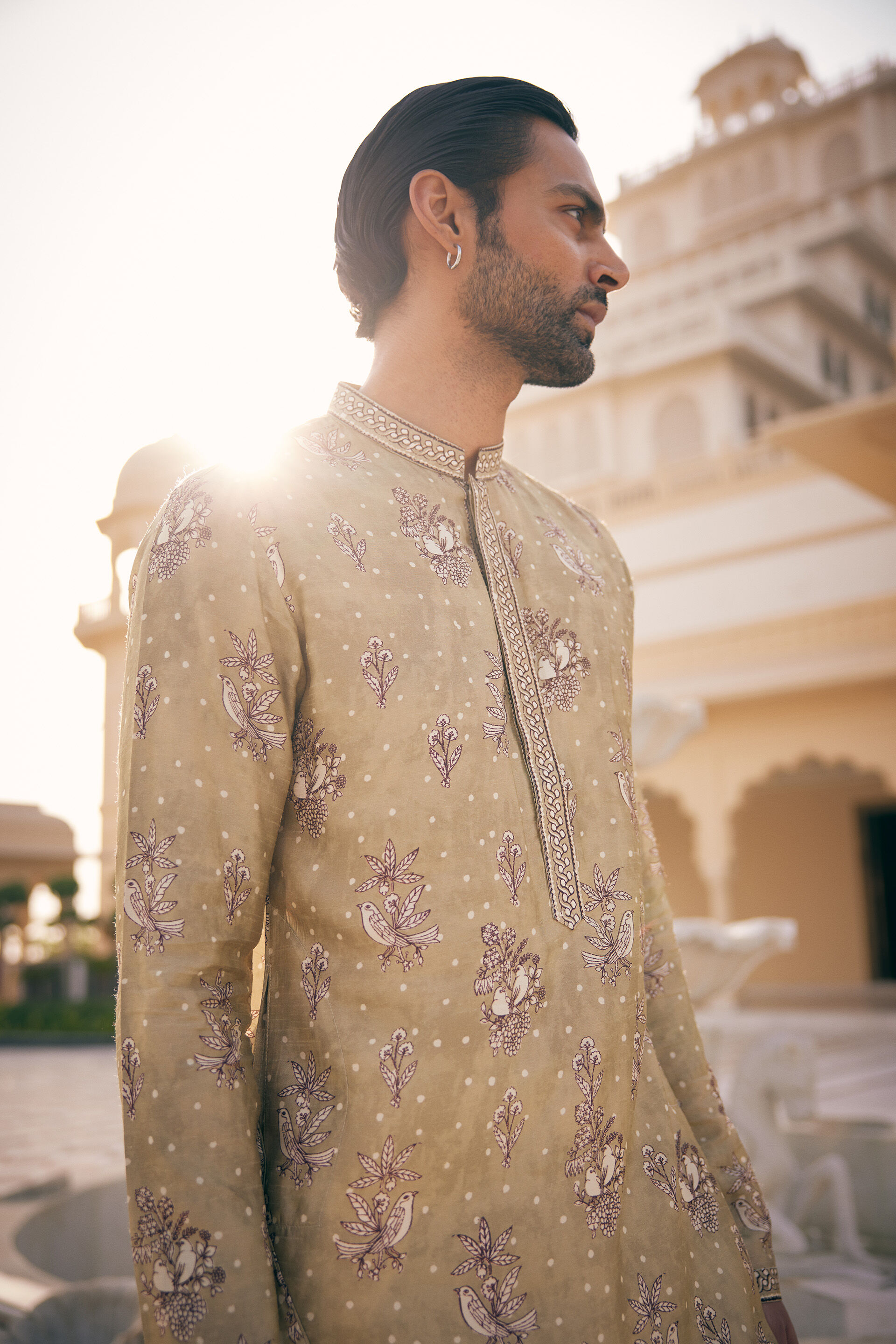 Simal Silk Kurta - Sage, Sage, image 3