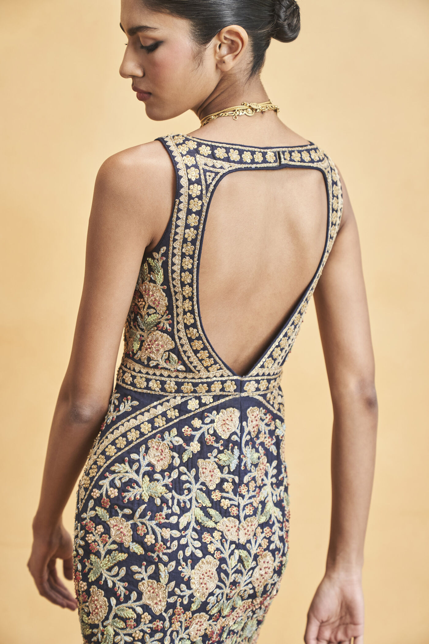 Buy Designer Wildforest Silk Zari Dress - Blue Online for Women from Anita Dongre F23AR705_BLUE Buy Designer Wildforest Silk Zari Dress - Blue Online for Women from Anita Dongre F23AR705_BLUE