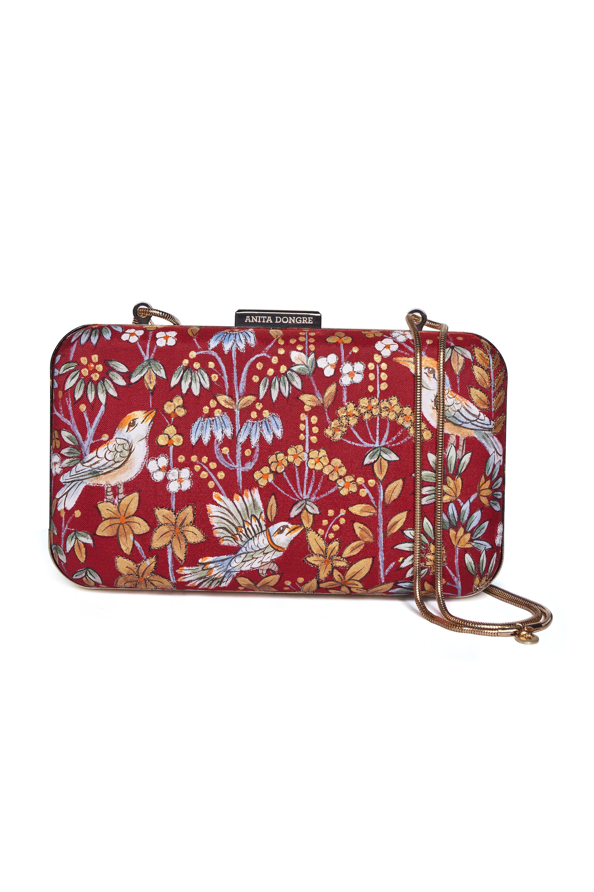 Pichhwai Clutch - Scarlet Red, Red, image 9