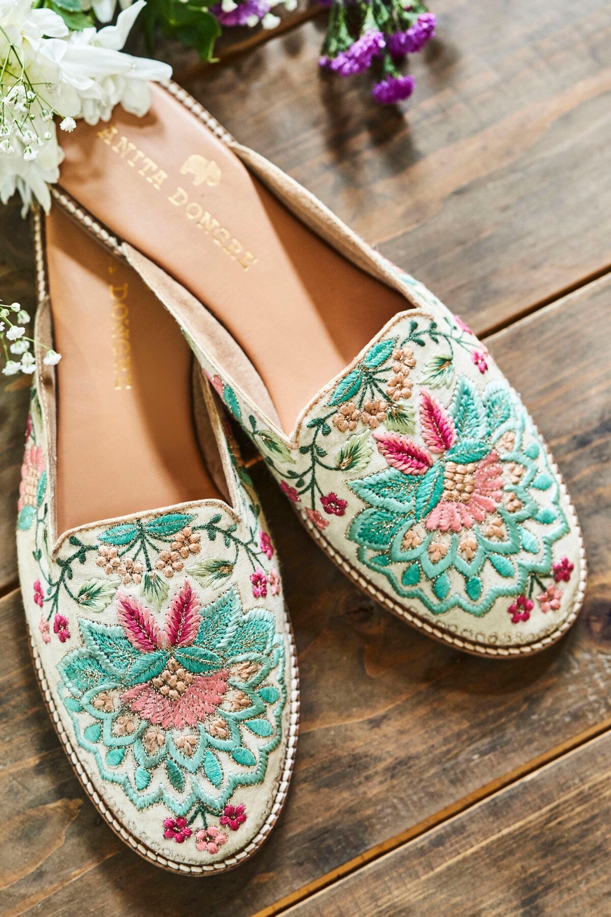 Nargis Embroidered Mojris - Multi Color
