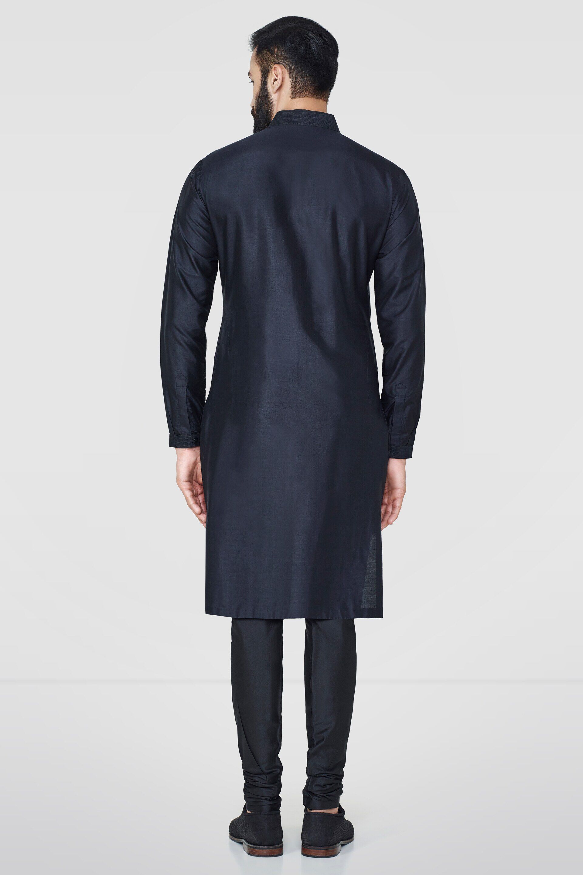 Premvat Kurta- Black, Black, image 4