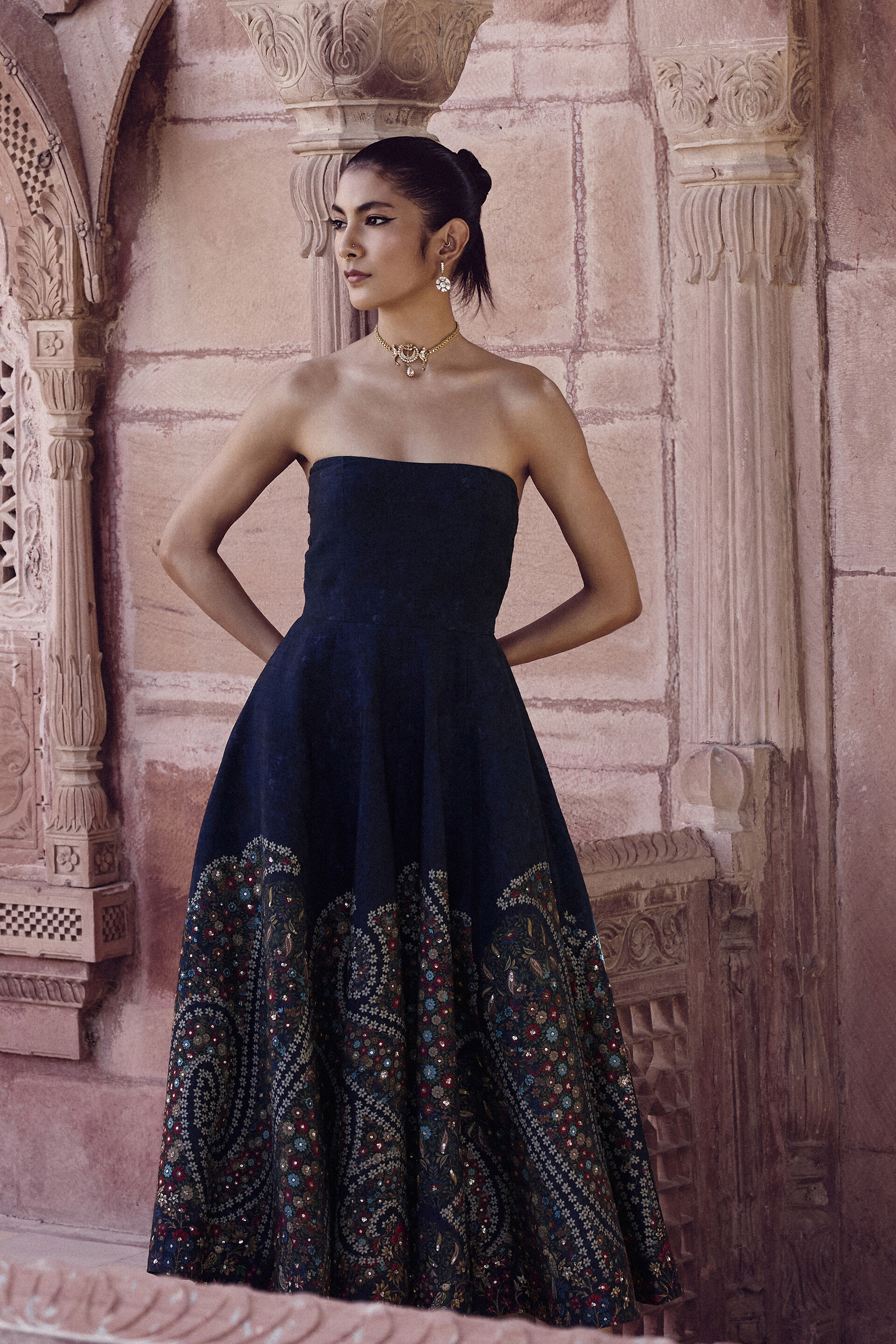 Ryka Silk Dress - Blue, Blue, image 5