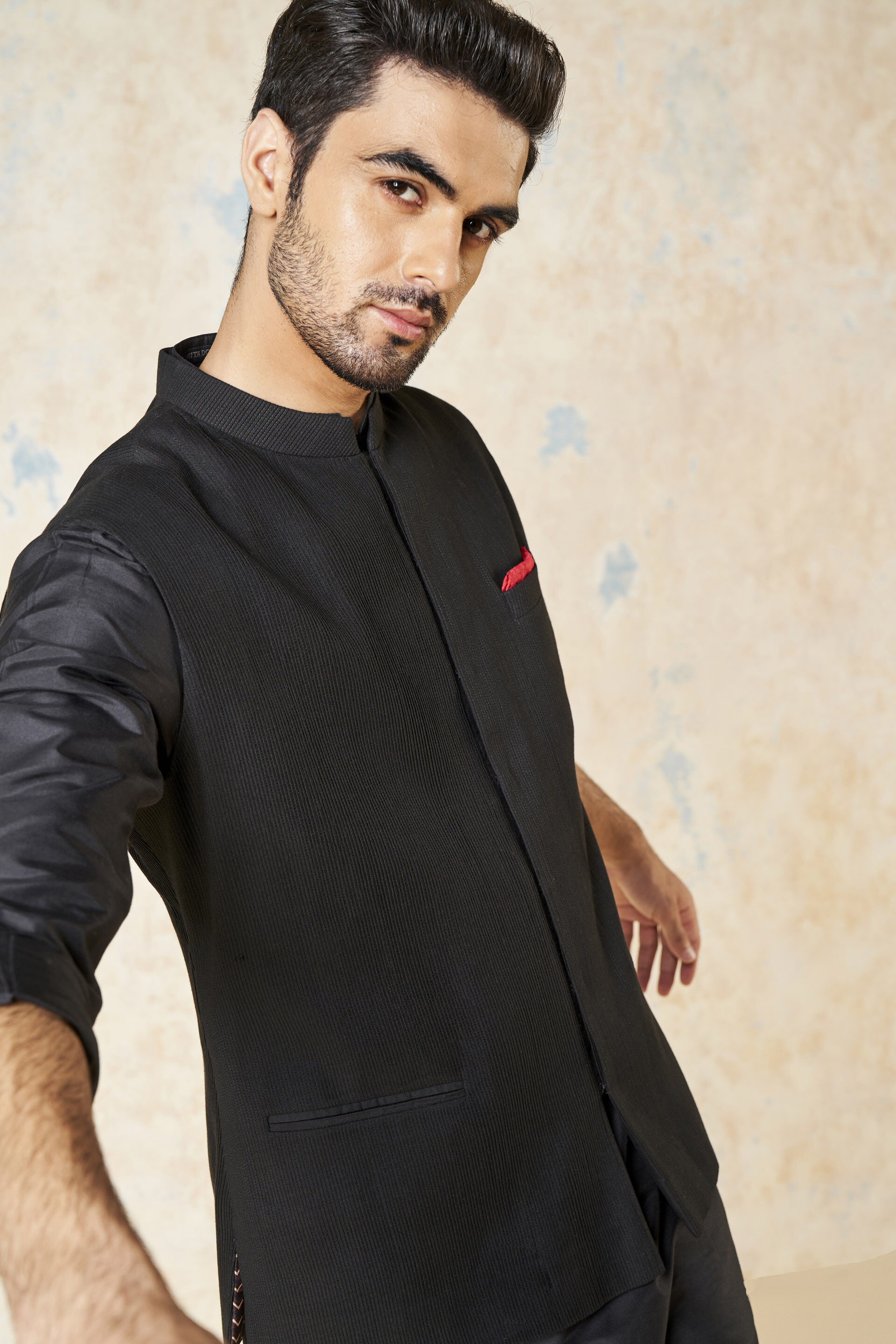 Akheel Nehru Jacket - Black, Black, image 5