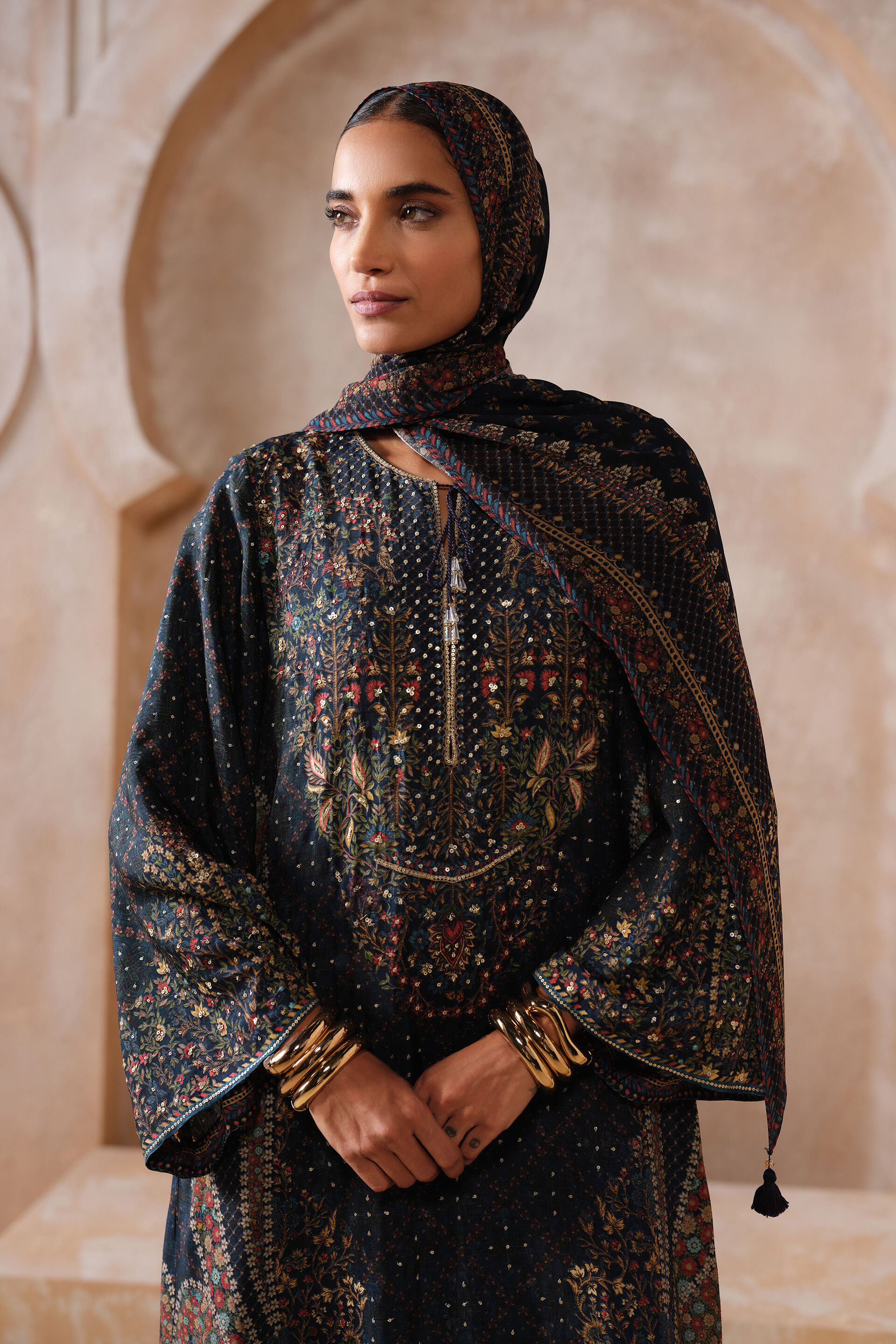 Sarisha Stole - Blue