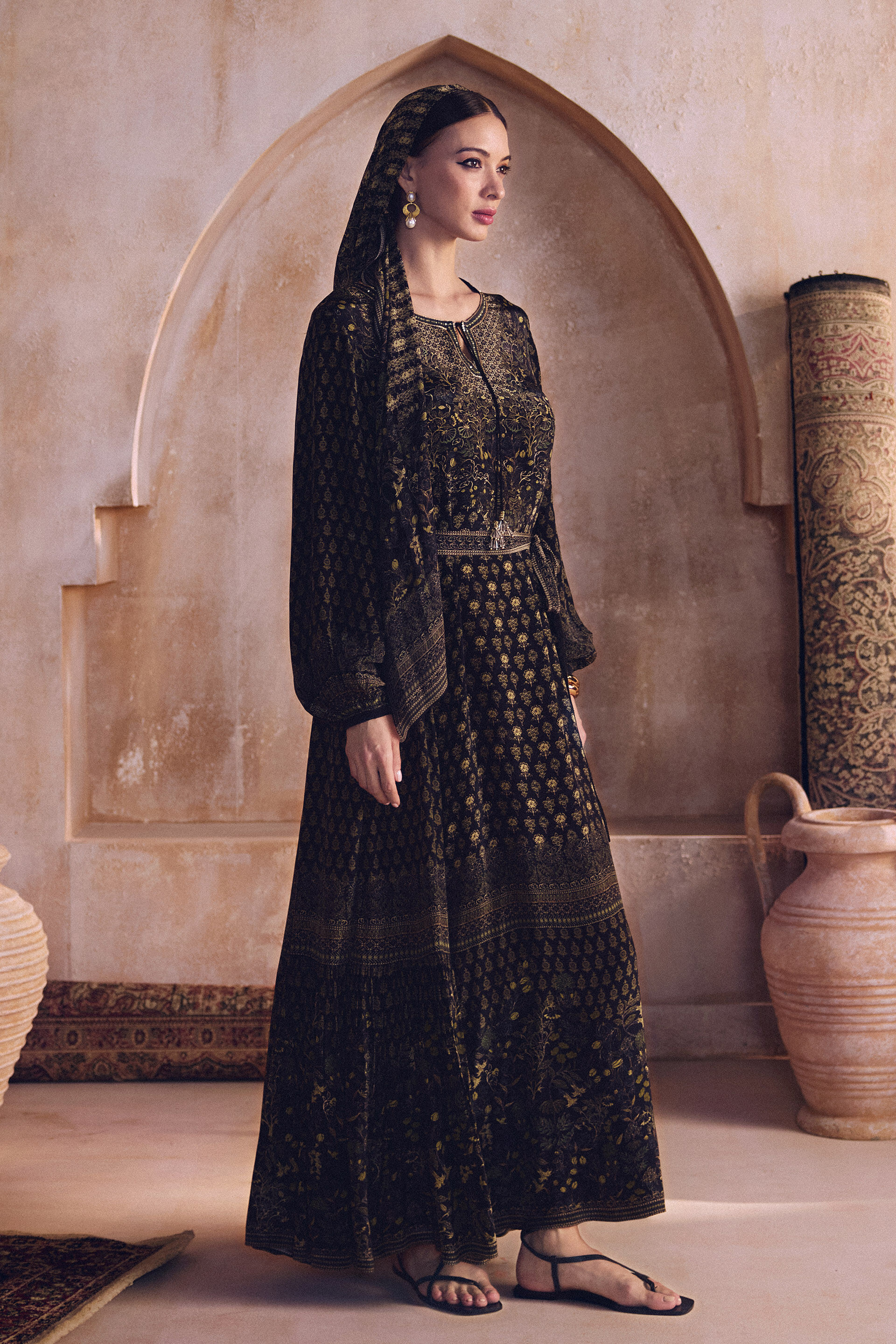 Samreen Kaftan - Black, Black, image 3