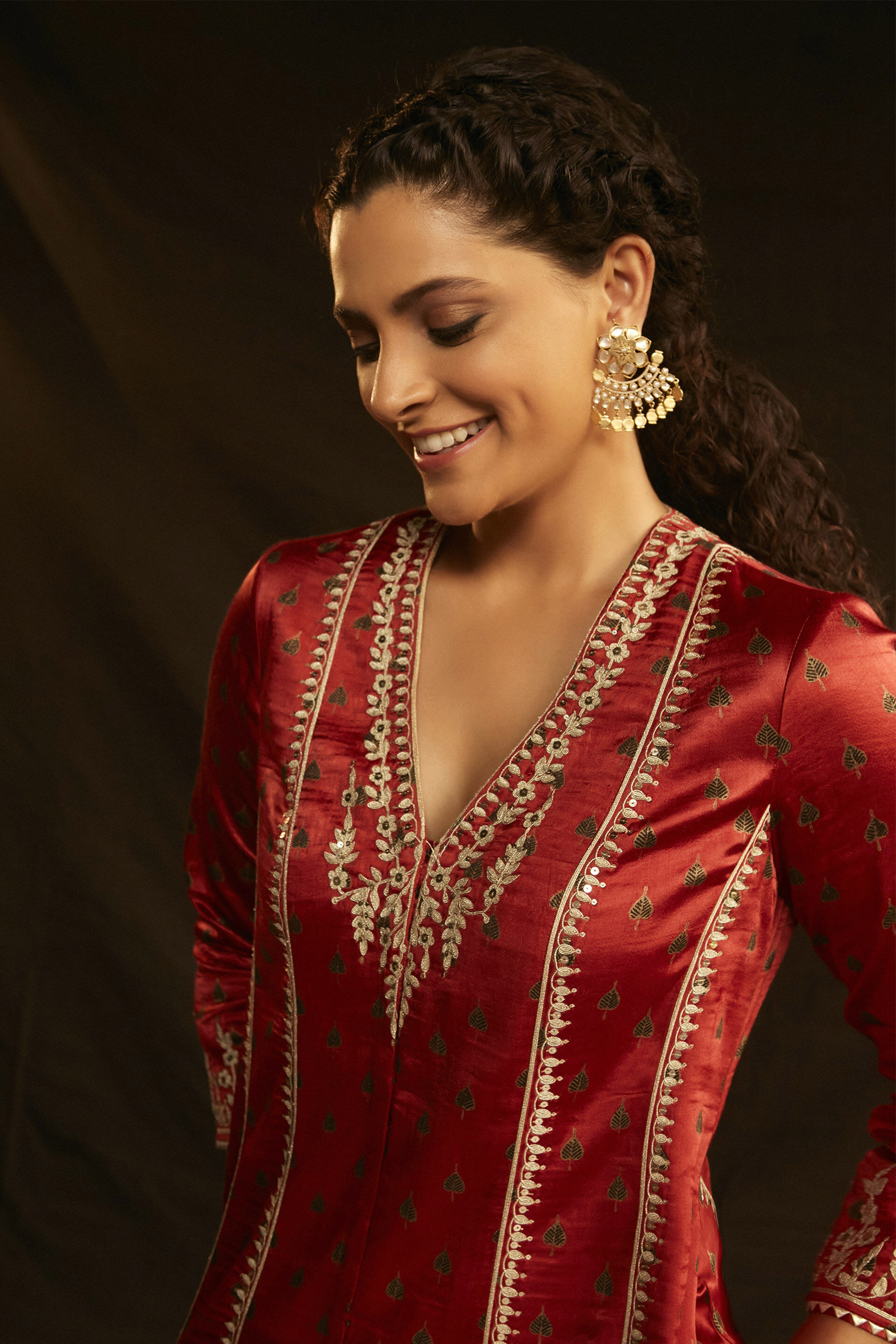 Iqra Suit Set - Red, , image 4