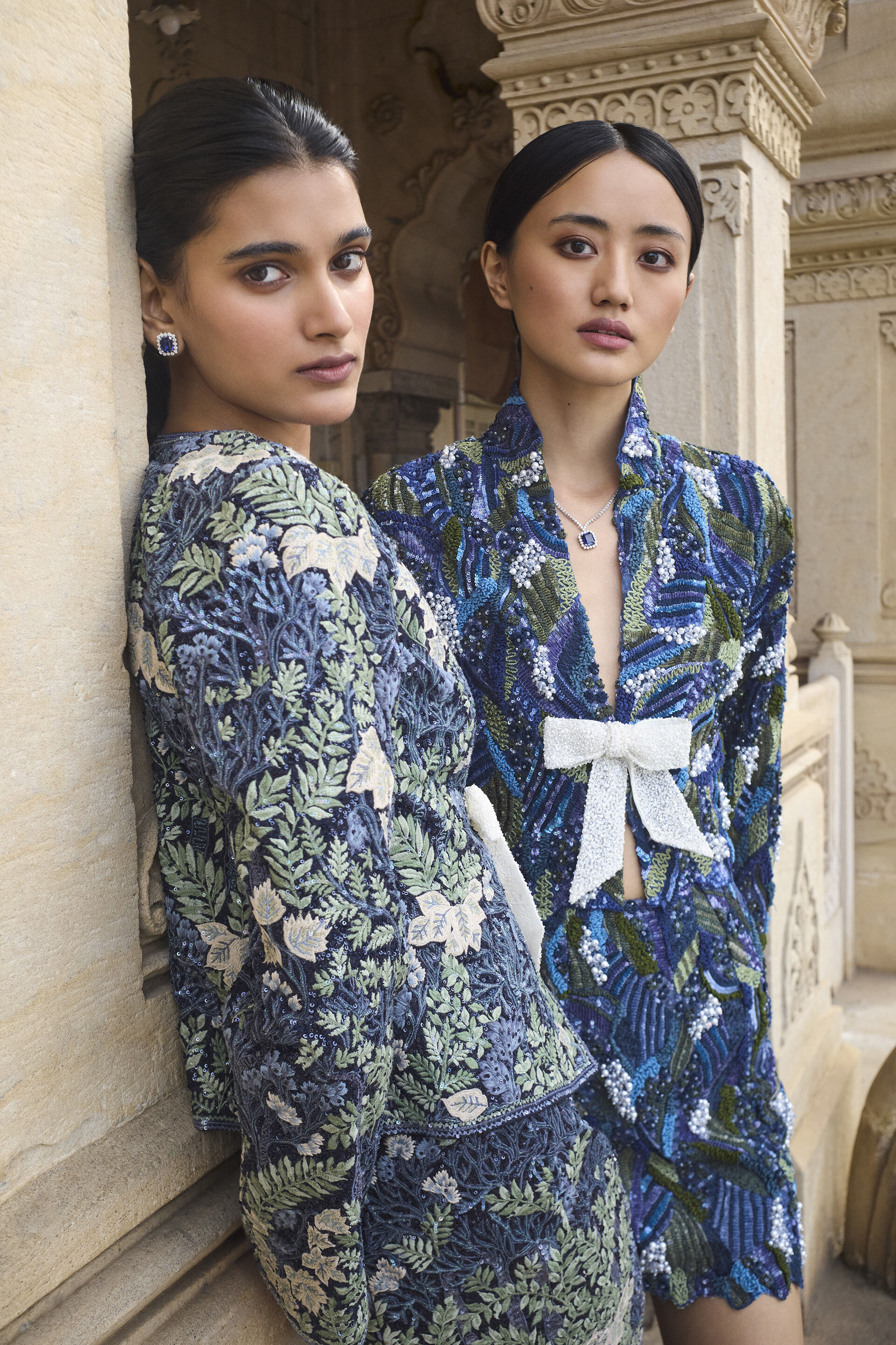 Azfrida Embroidered Skirt Set - Blue, Blue, image 5