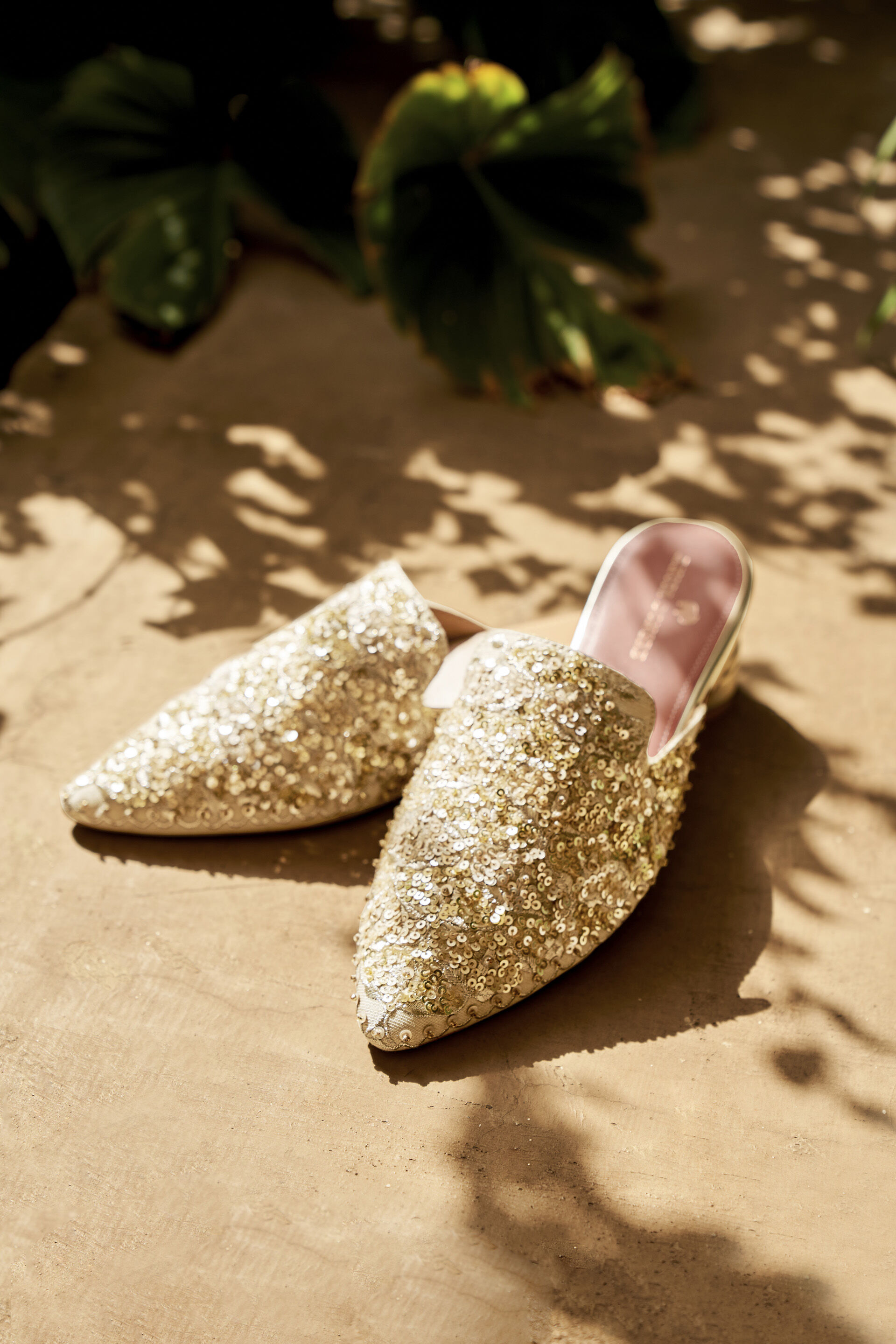 Golden Bloom Mules - Gold, Gold, image 4