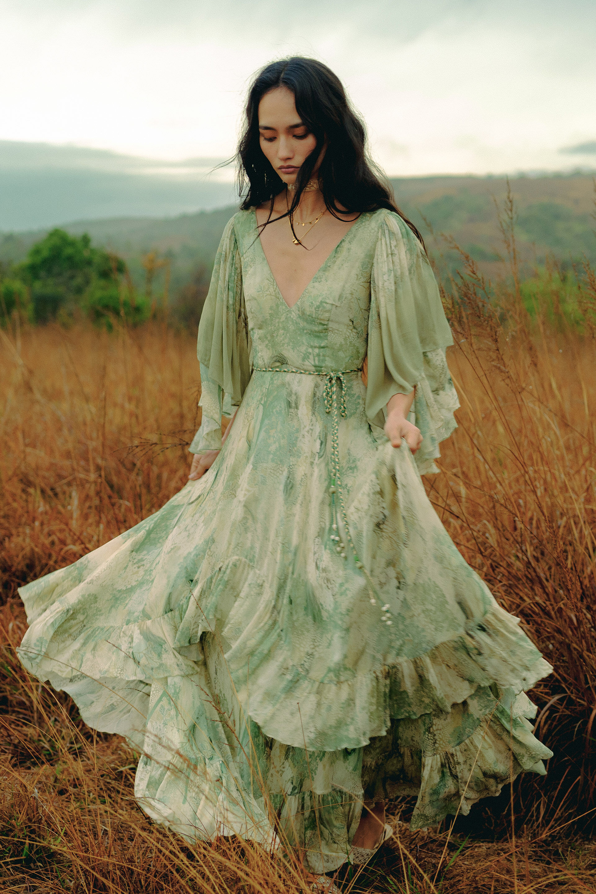 Amur Bemberg Gown - Sage, Sage, image 2